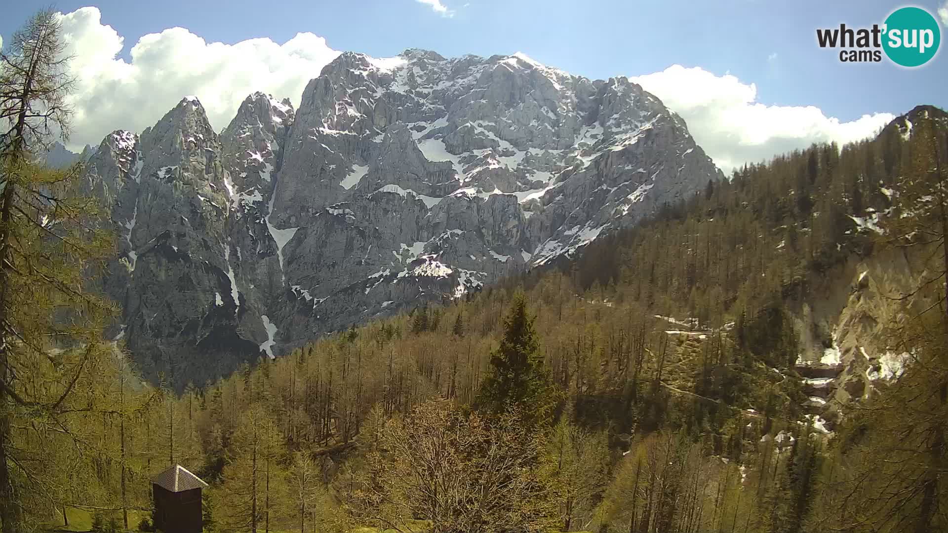 Vršič LIVE Webcam Haus Erjavčeva – Blick auf PRISOJNIK – Slowenien