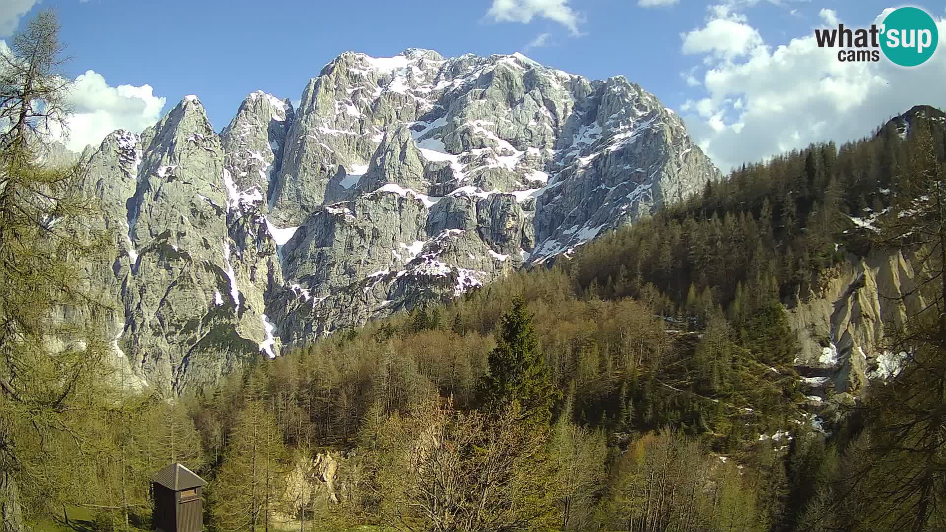 Vršič LIVE Webcam Haus Erjavčeva – Blick auf PRISOJNIK – Slowenien