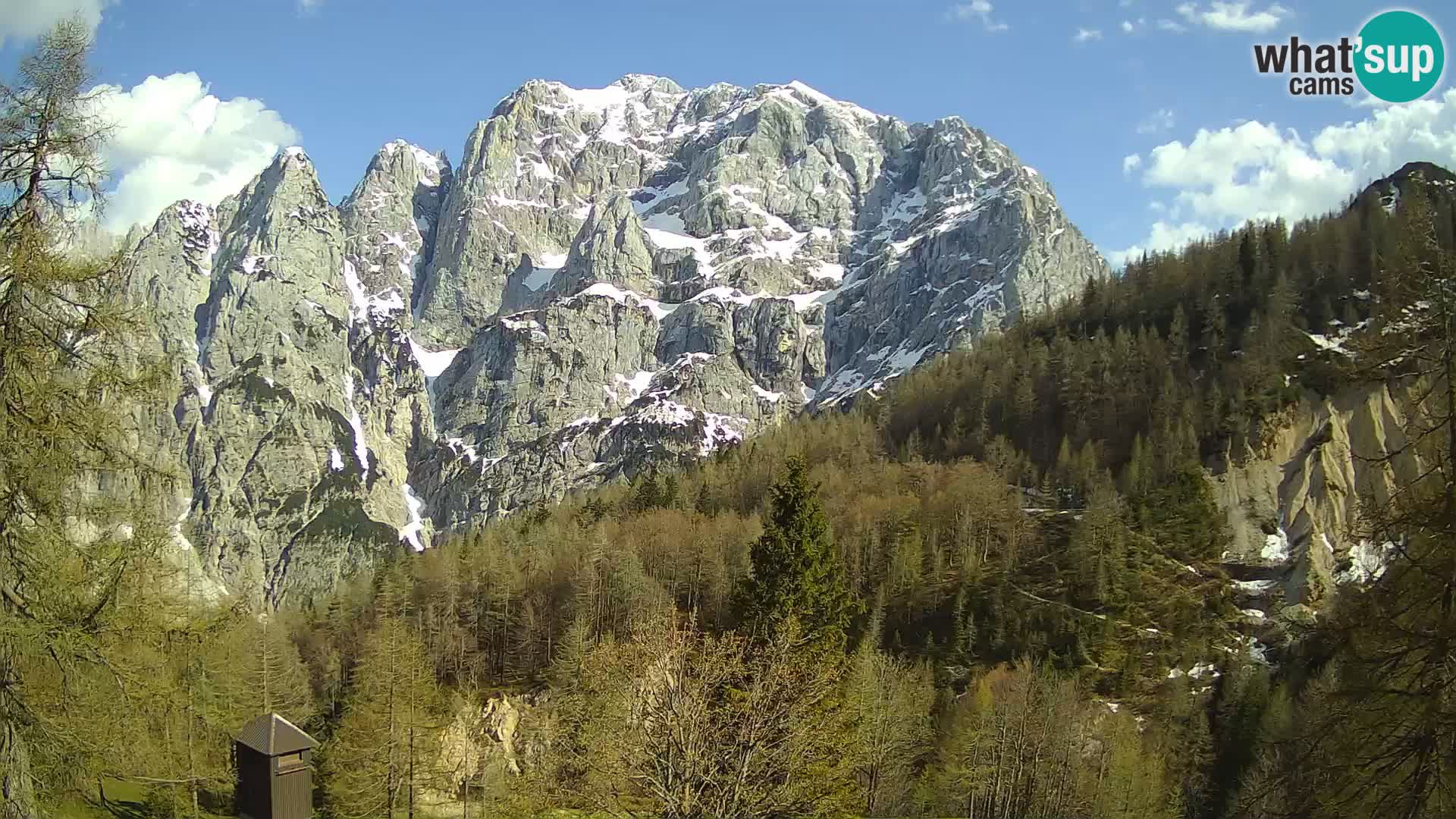 Vršič LIVE Webcam Haus Erjavčeva – Blick auf PRISOJNIK – Slowenien