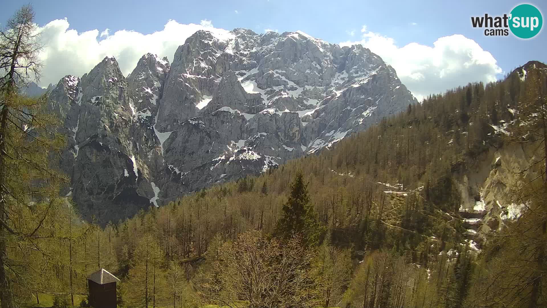 Webcam Vršič LIVE maison Erjavčeva – vue sur PRISOJNIK – Slovénie