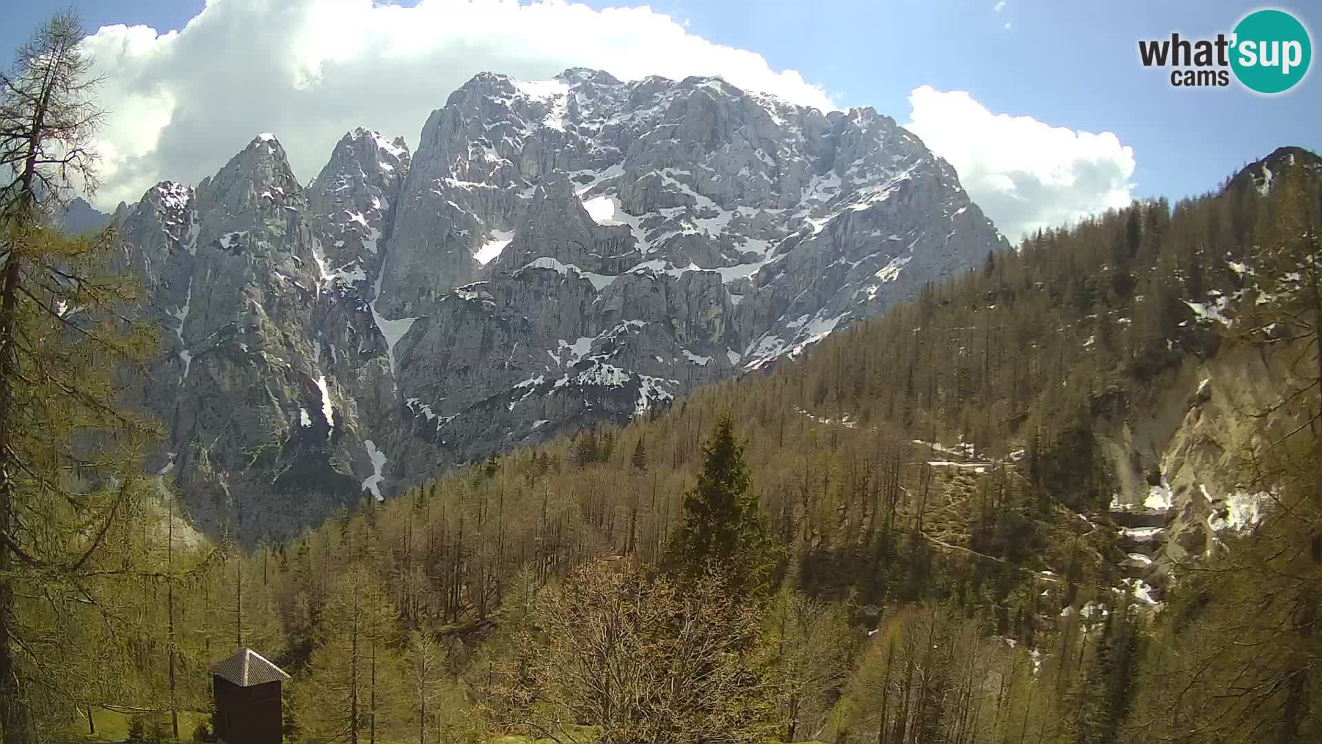 Vršič web kamera Erjavčeva kuća – view to PRISOJNIK – Slovenija