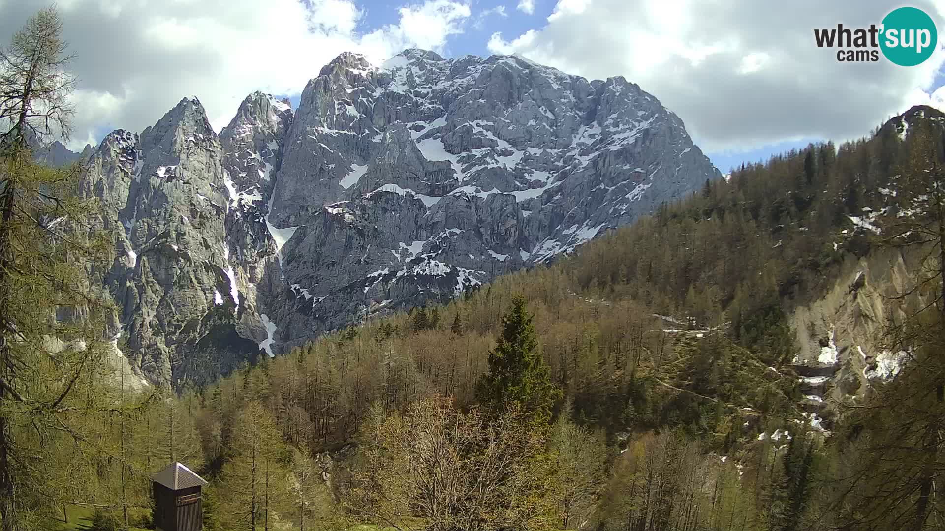 Vršič web kamera Erjavčeva kuća – view to PRISOJNIK – Slovenija