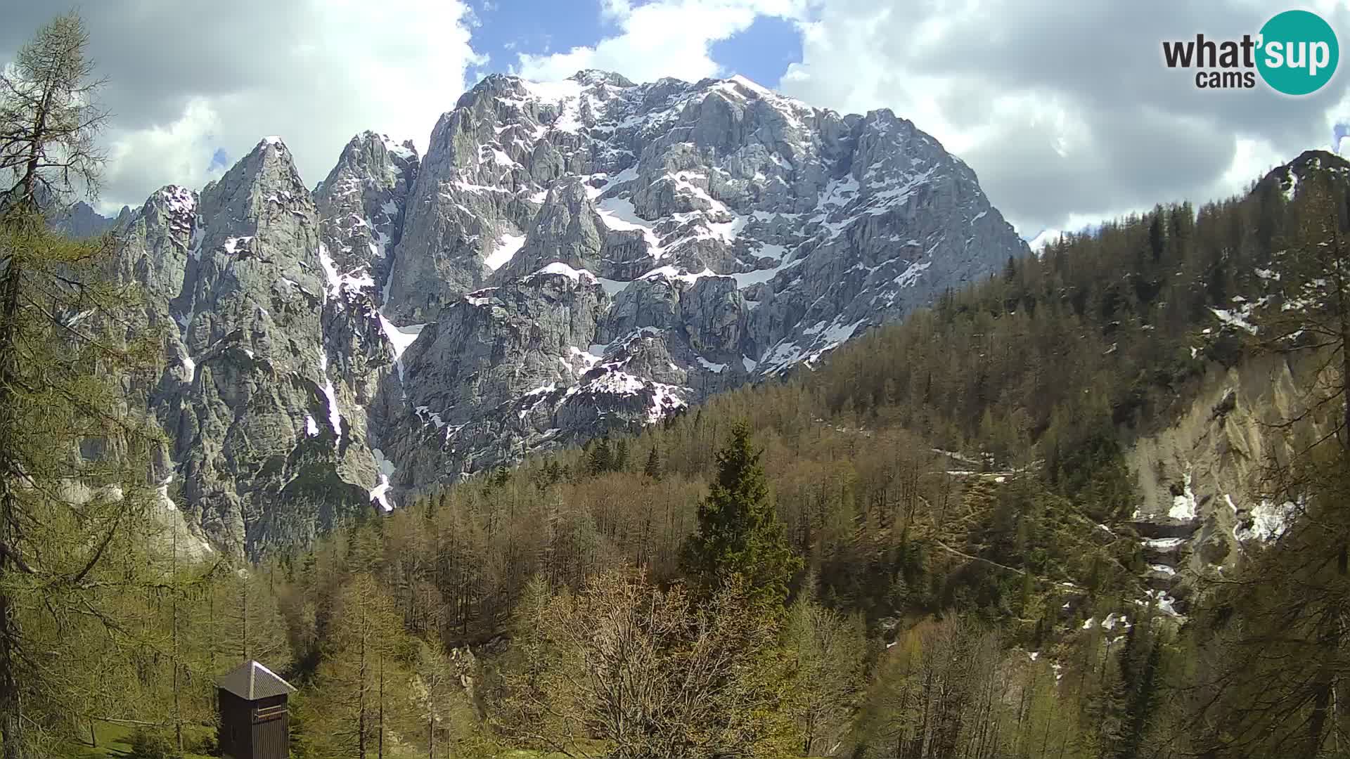 Webcam Vršič LIVE maison Erjavčeva – vue sur PRISOJNIK – Slovénie