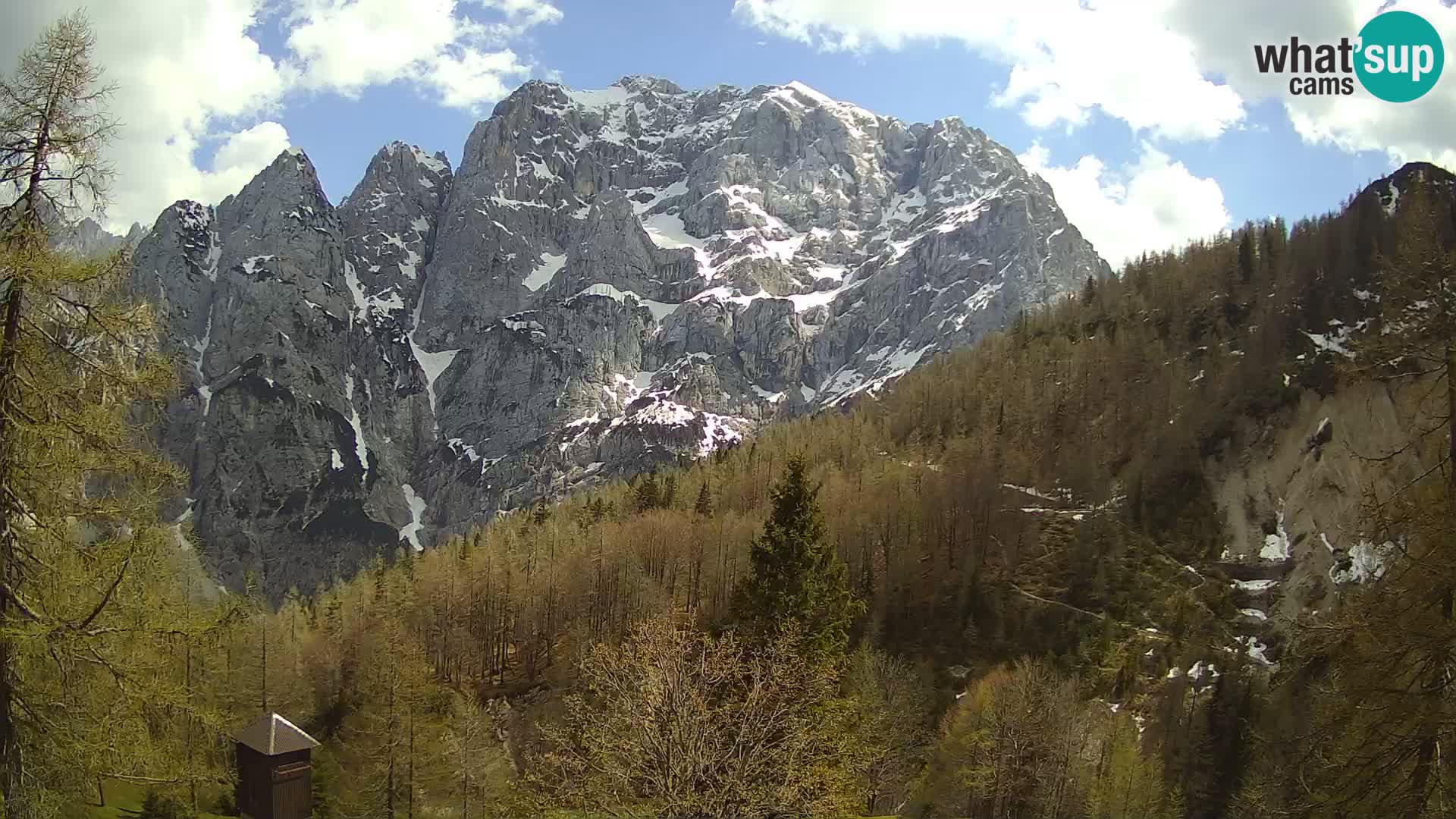 Vršič spletna kamera Erjavčeva hiša – pogled na PRISOJNIK