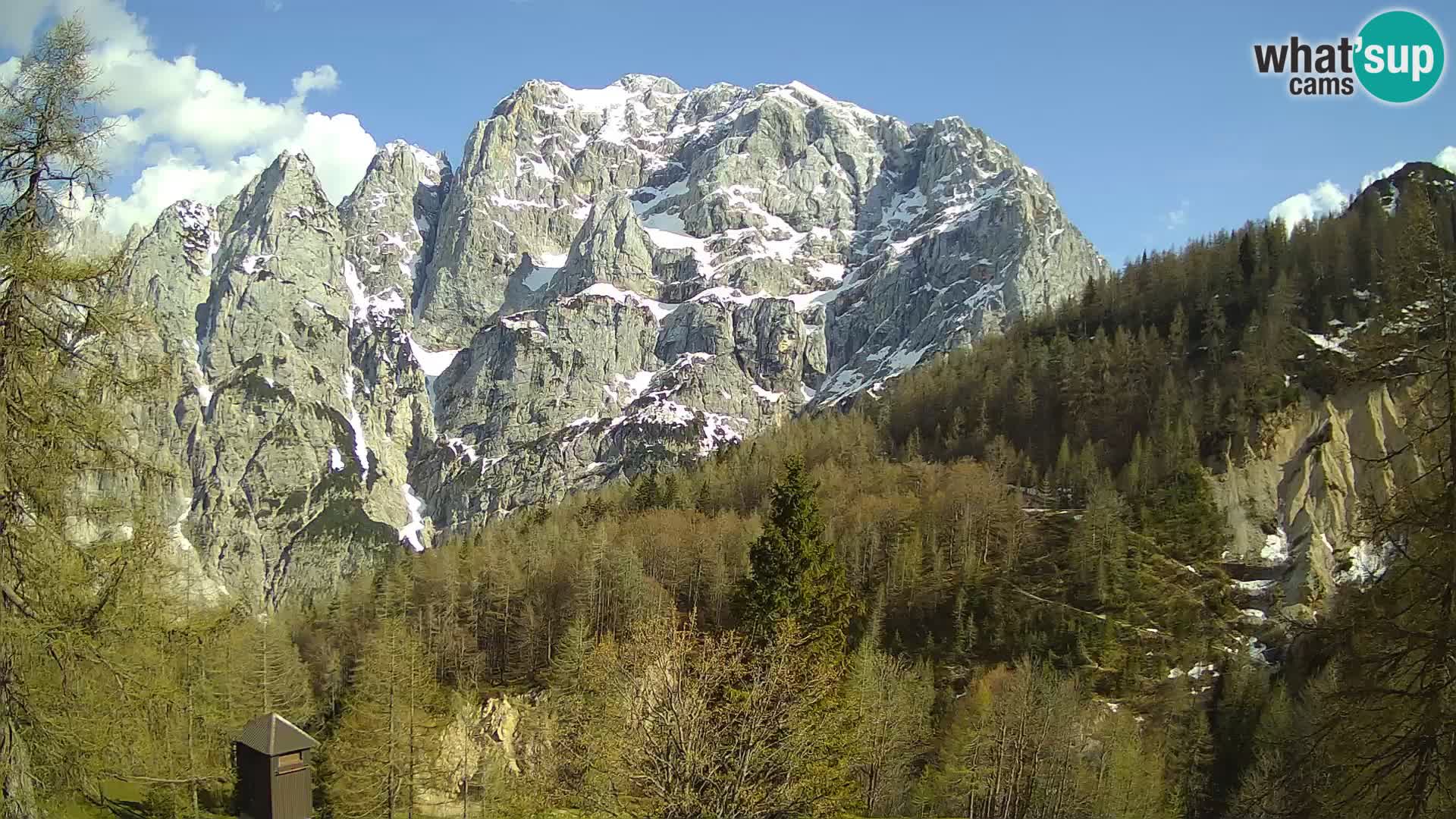 Webcam Vršič LIVE maison Erjavčeva – vue sur PRISOJNIK – Slovénie