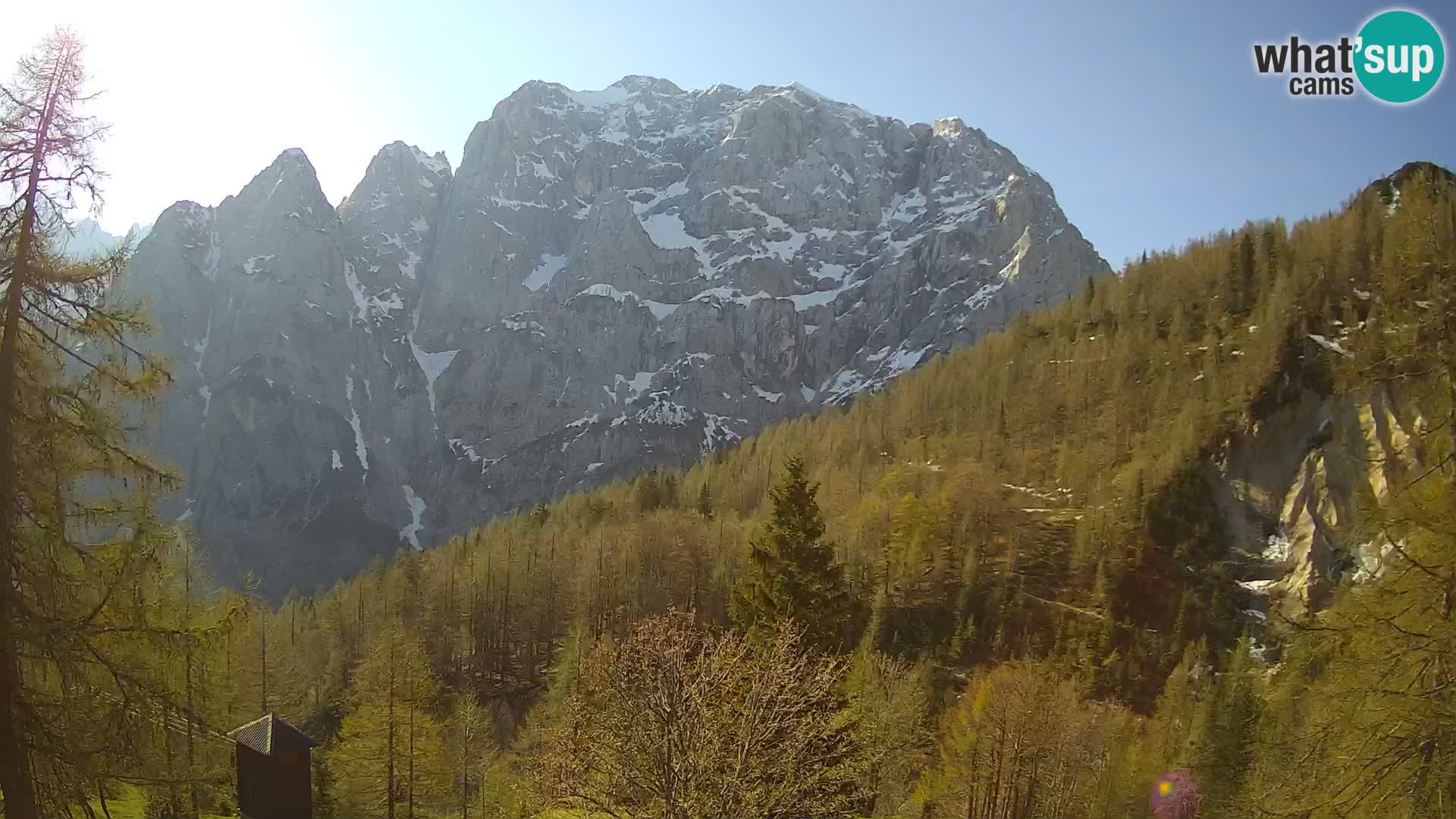 Vršič LIVE Webcam Haus Erjavčeva – Blick auf PRISOJNIK – Slowenien