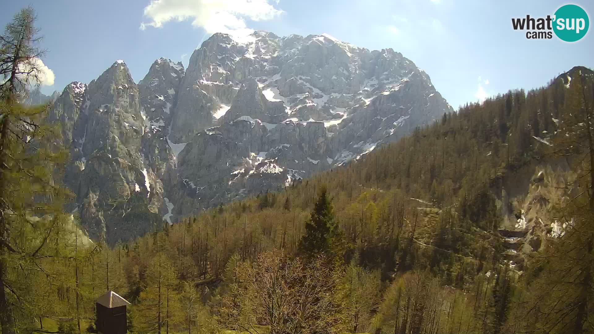Vršič LIVE webcam Erjavčeva house – view to PRISOJNIK – Slovenia