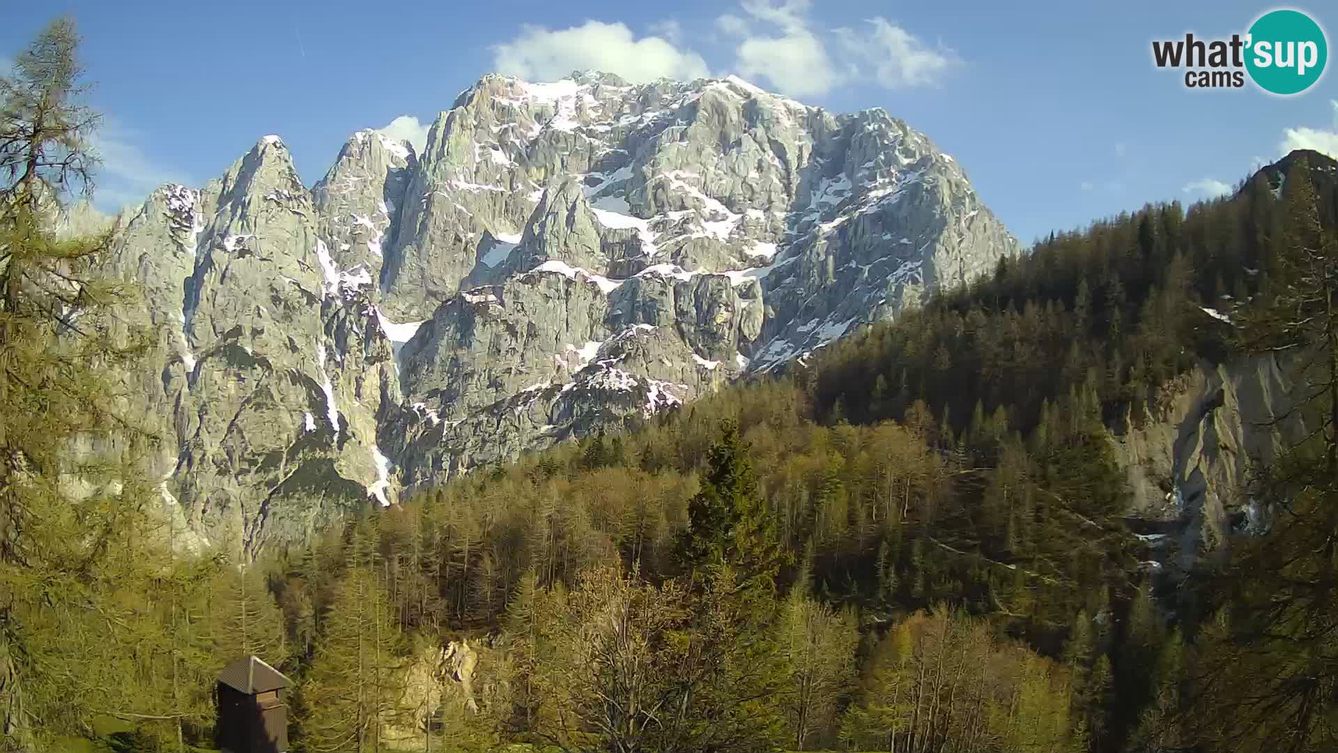 Vršič LIVE webcam Erjavčeva house – view to PRISOJNIK – Slovenia