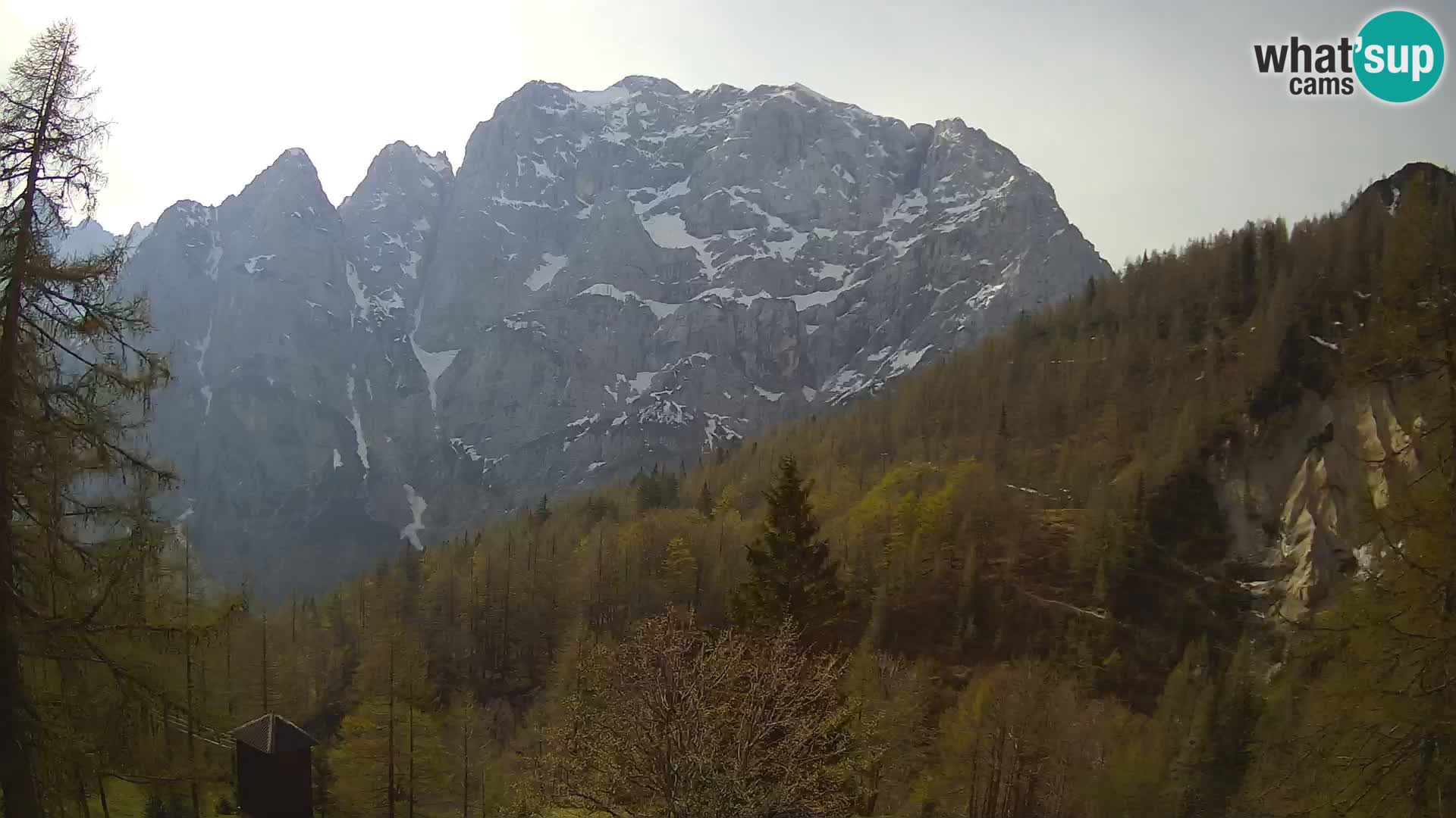 Vršič LIVE webcam Erjavčeva house – view to PRISOJNIK – Slovenia