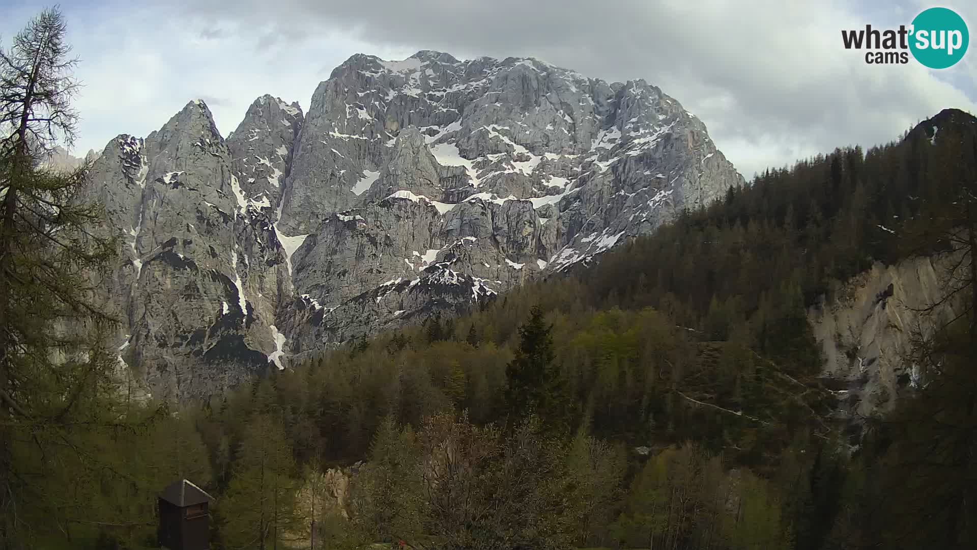 Vršič LIVE webcam casa Erjavčeva – vista sul PRISOJNIK – Slovenia