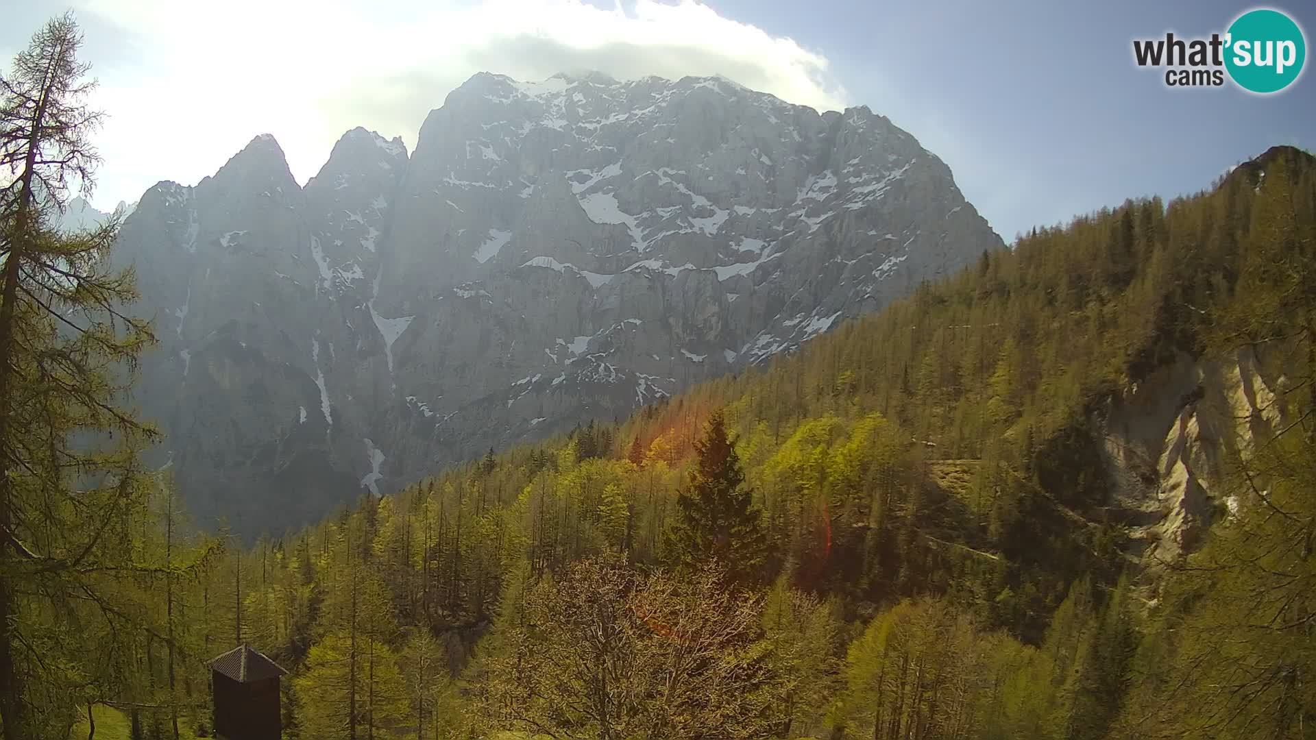 Webcam Vršič LIVE maison Erjavčeva – vue sur PRISOJNIK – Slovénie