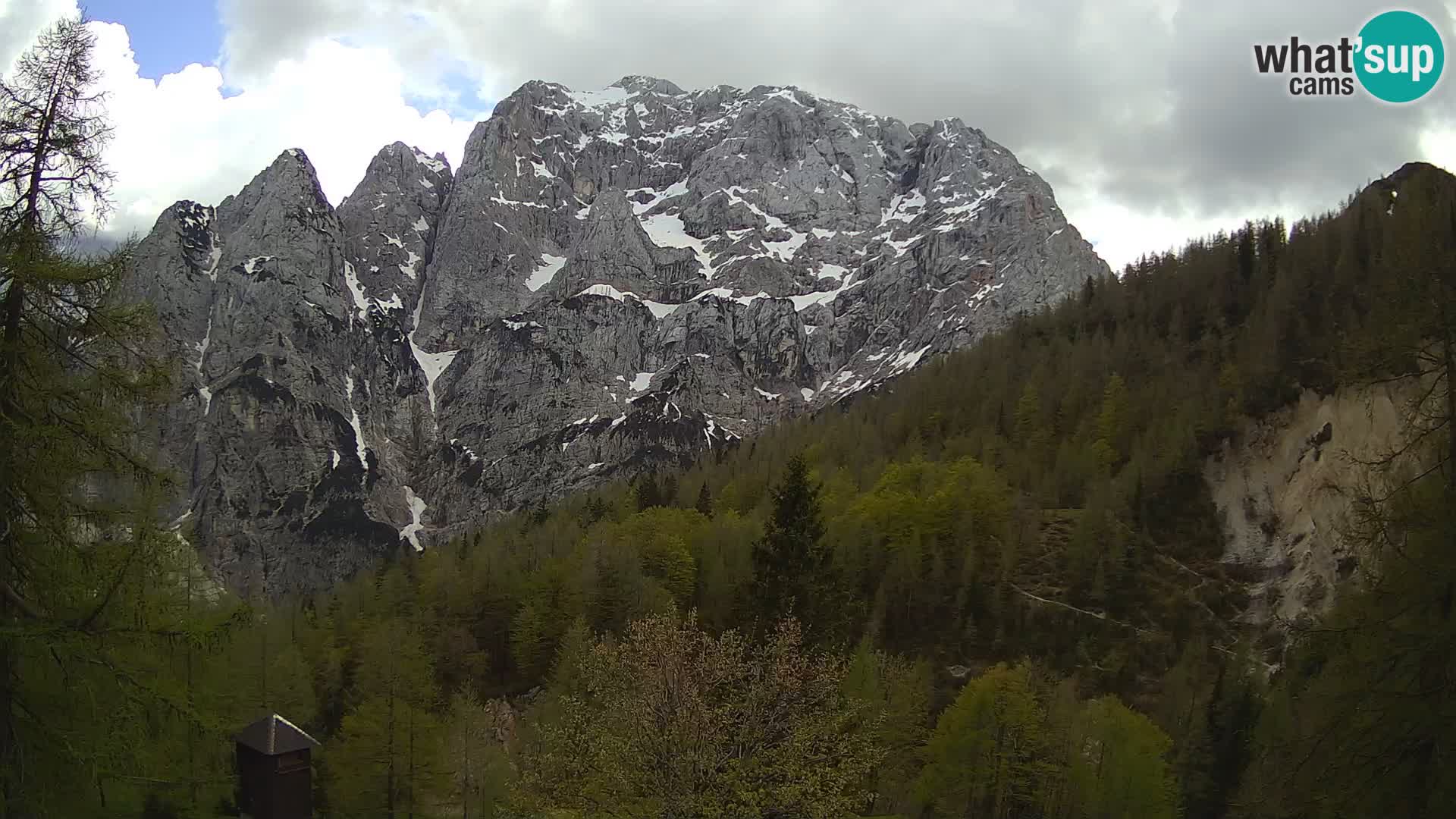 Vršič LIVE Webcam Haus Erjavčeva – Blick auf PRISOJNIK – Slowenien