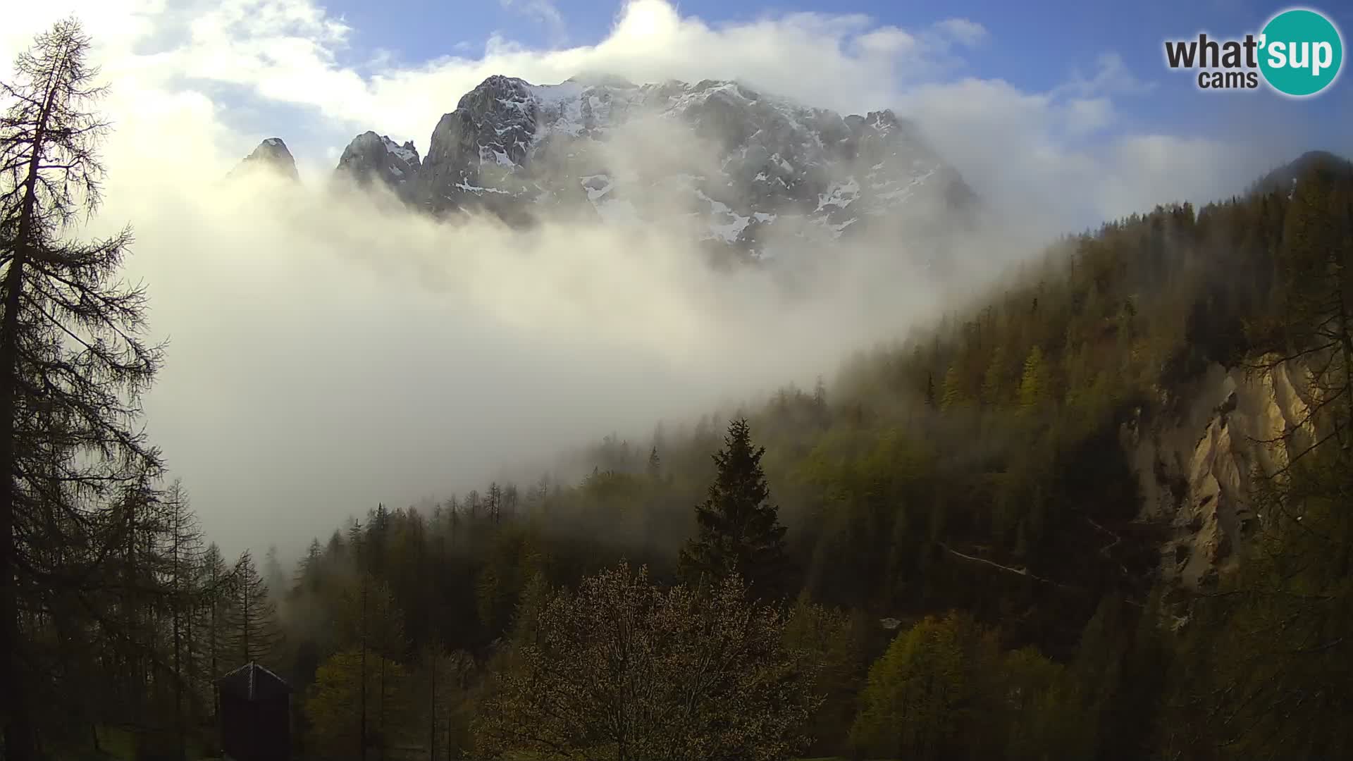 Vršič LIVE webcam casa Erjavčeva – vista sul PRISOJNIK – Slovenia