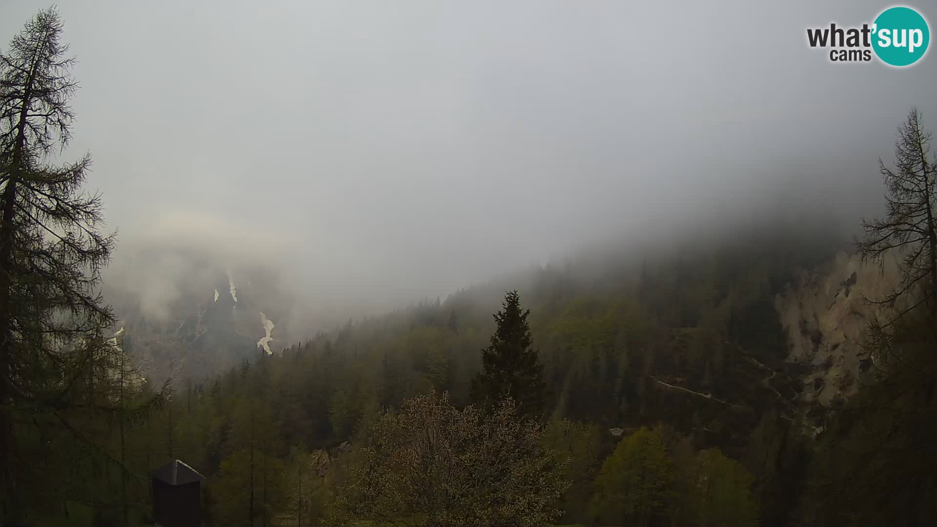 Vršič LIVE webcam casa Erjavčeva – vista sul PRISOJNIK – Slovenia