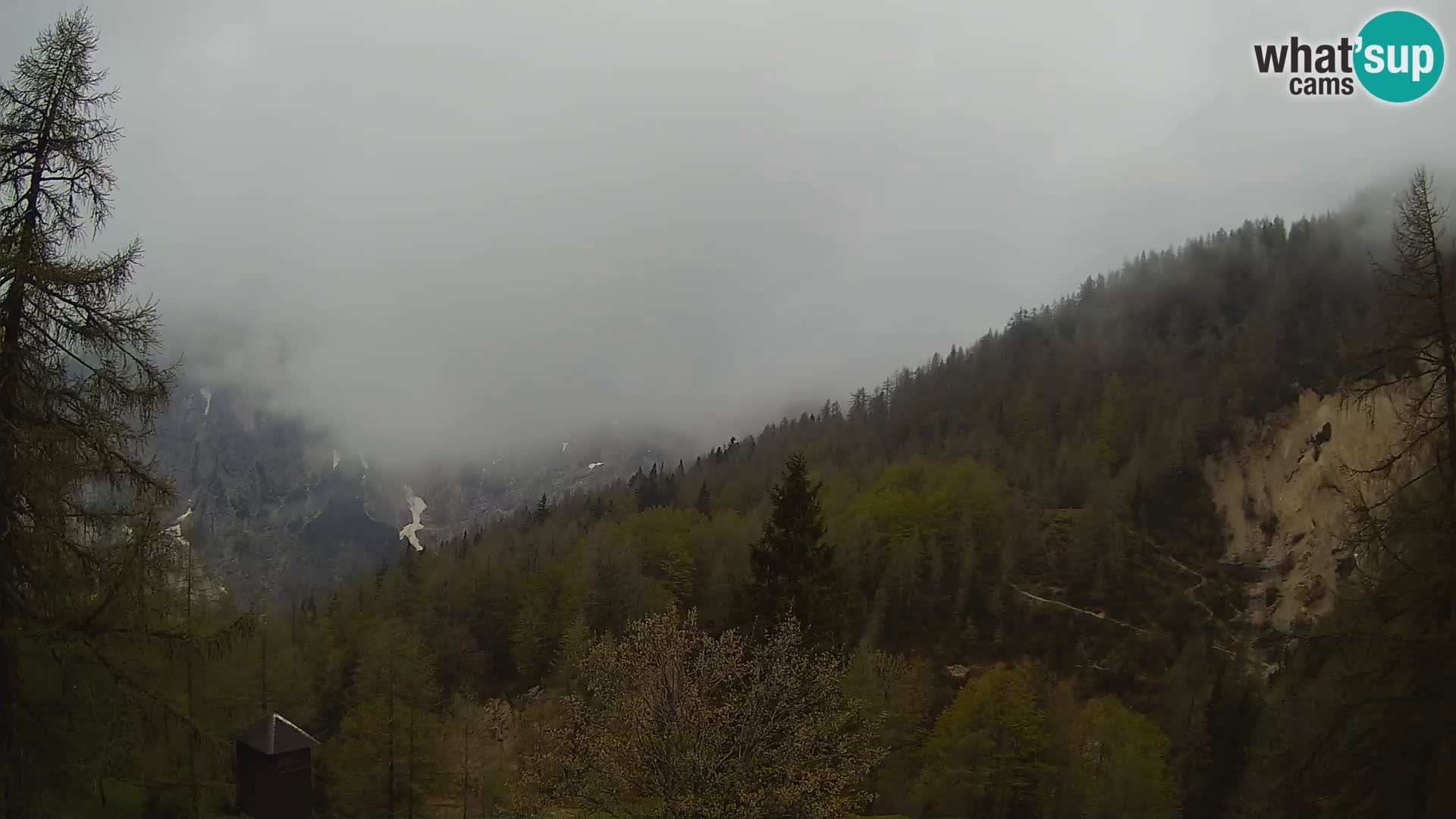 Webcam Vršič LIVE maison Erjavčeva – vue sur PRISOJNIK – Slovénie