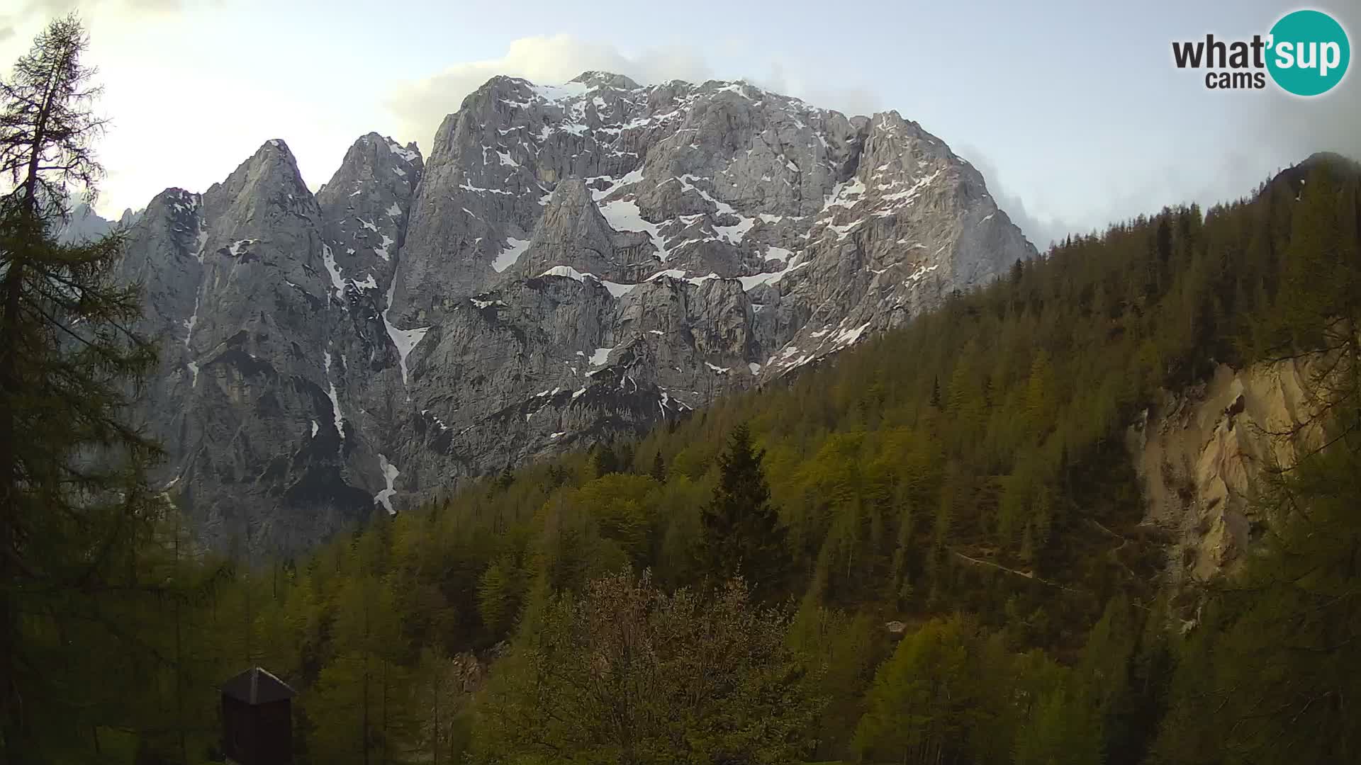 Vršič LIVE webcam casa Erjavčeva – vista sul PRISOJNIK – Slovenia