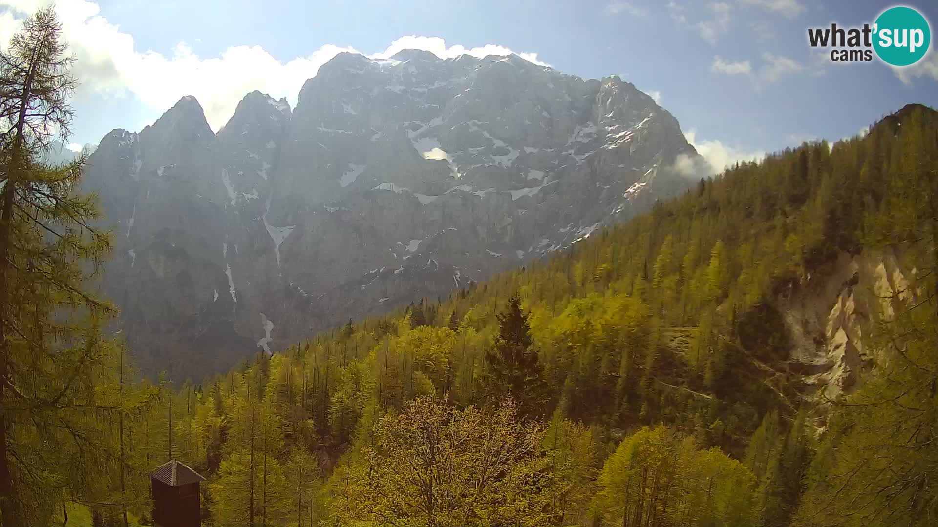 Vršič LIVE webcam Erjavčeva house – view to PRISOJNIK – Slovenia