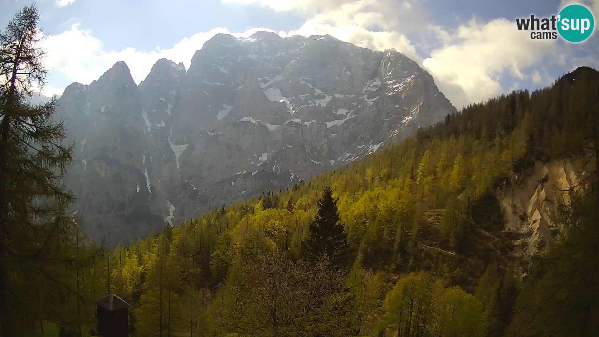 Vršič LIVE webcam Erjavčeva house – view to PRISOJNIK – Slovenia
