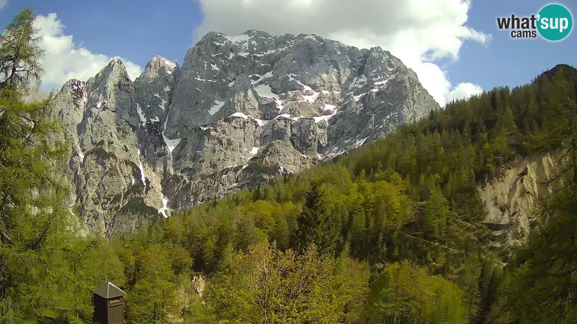 Vršič LIVE Webcam Haus Erjavčeva – Blick auf PRISOJNIK – Slowenien