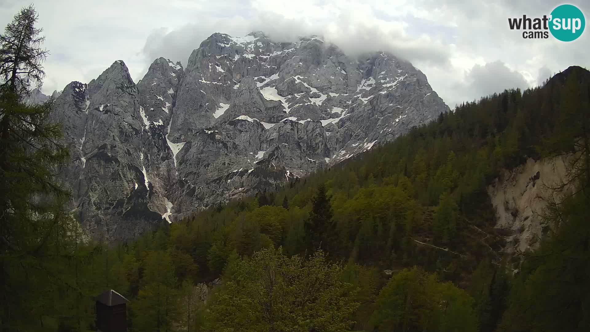 Vršič camera en vivo Casa Erjavčeva – vista a PRISOJNIK – Eslovenia