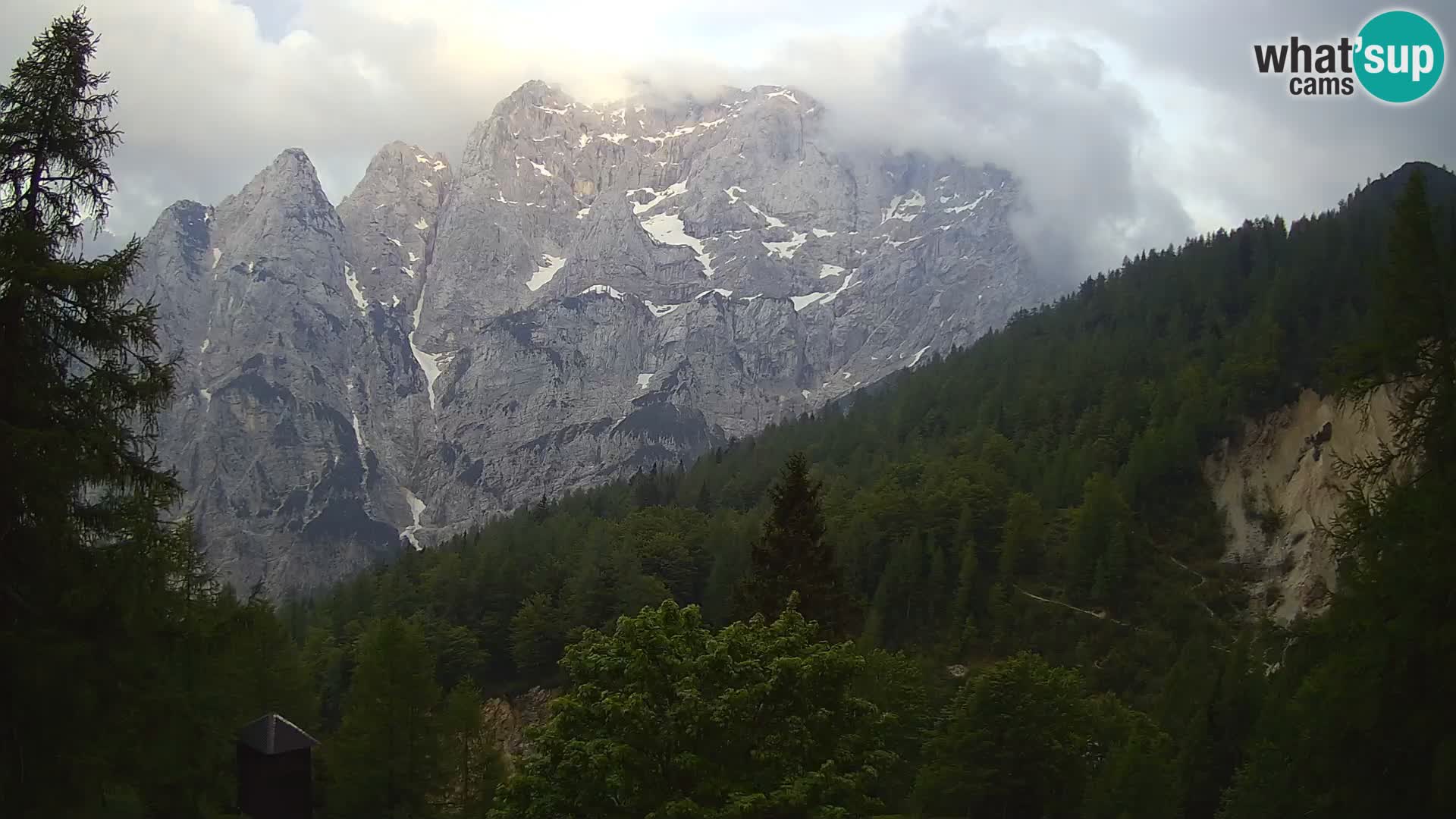 Vršič LIVE Webcam Haus Erjavčeva – Blick auf PRISOJNIK – Slowenien
