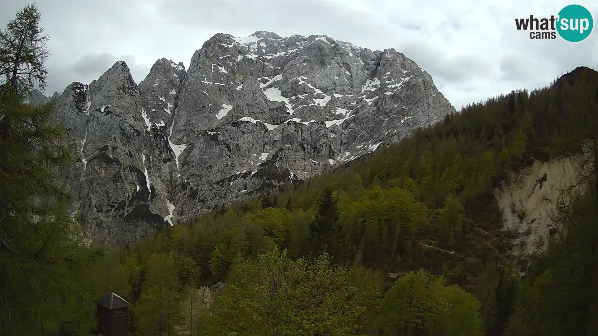 Vršič LIVE Webcam Haus Erjavčeva – Blick auf PRISOJNIK – Slowenien