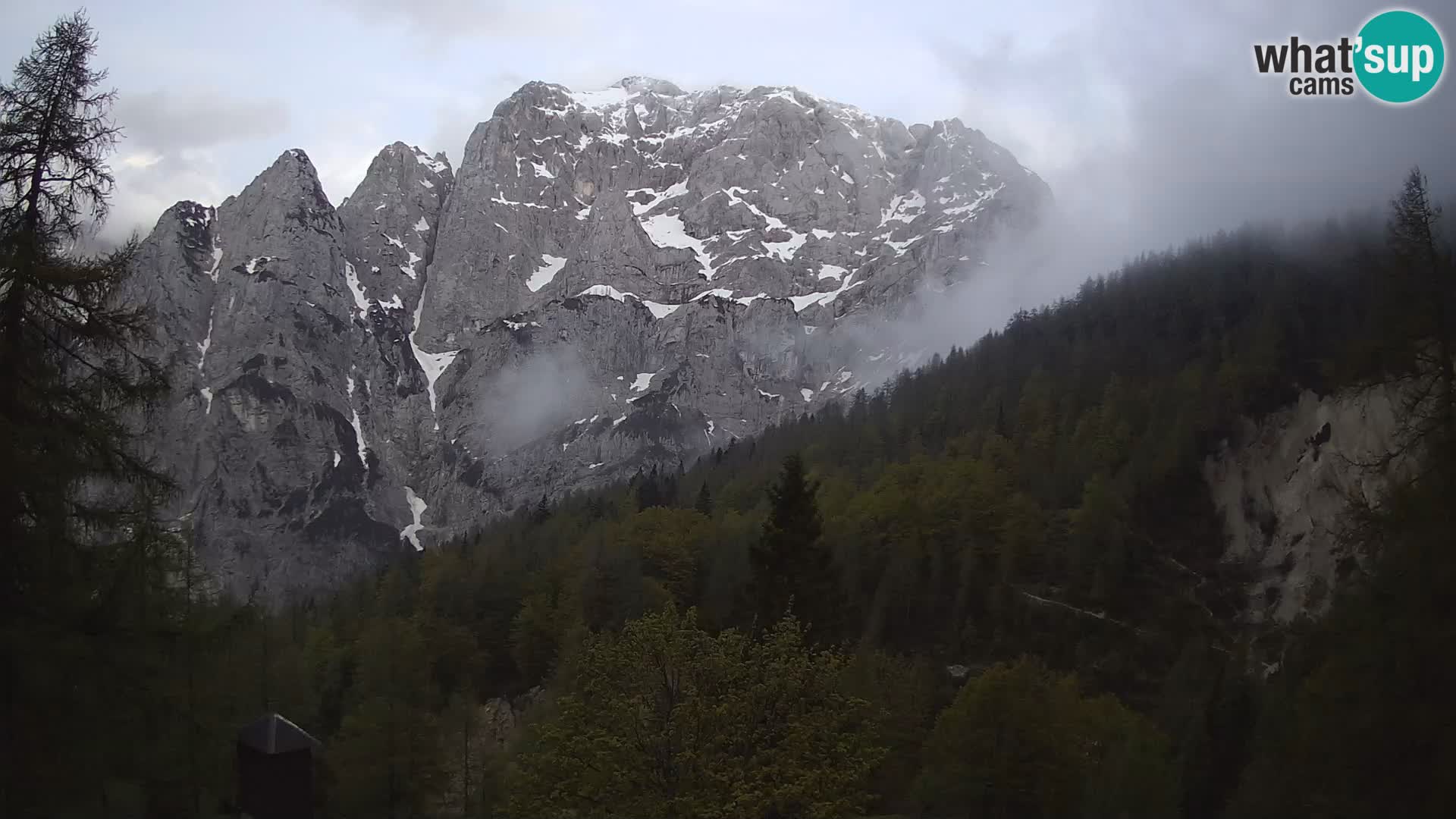 Vršič LIVE Webcam Haus Erjavčeva – Blick auf PRISOJNIK – Slowenien