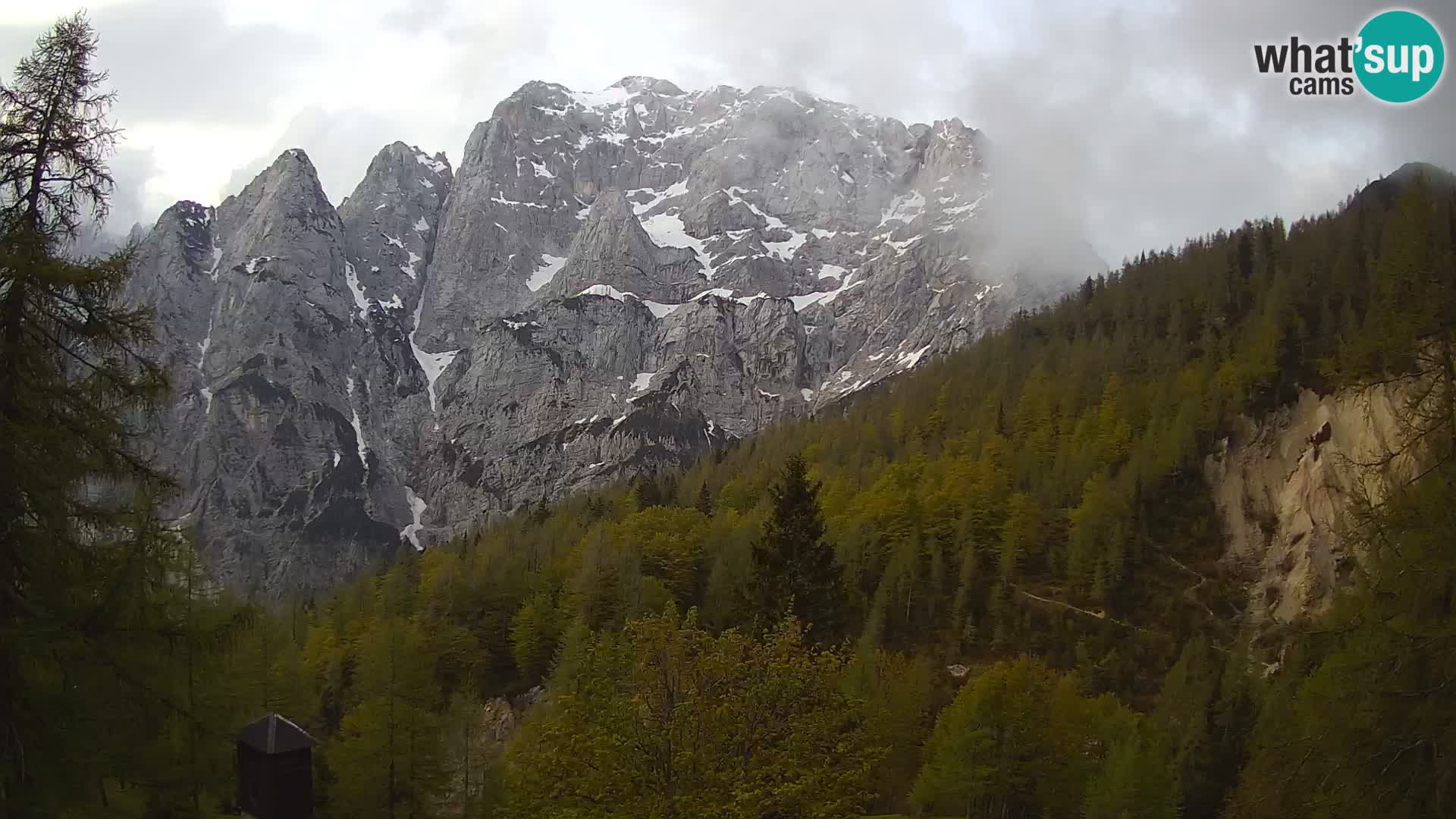 Webcam Vršič LIVE maison Erjavčeva – vue sur PRISOJNIK – Slovénie