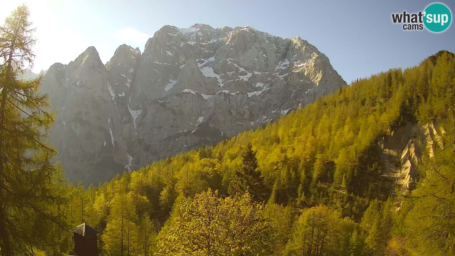 Webcam Vršič LIVE maison Erjavčeva – vue sur PRISOJNIK – Slovénie