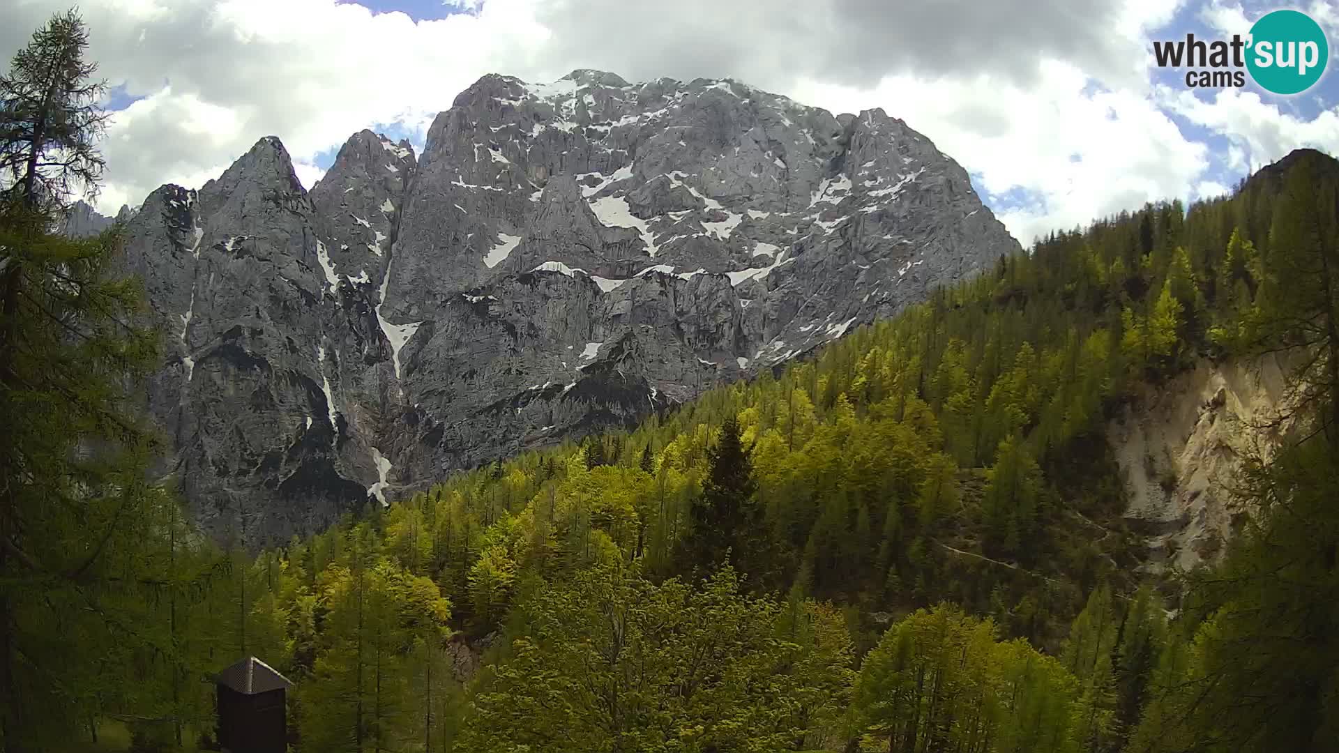 Vršič LIVE Webcam Haus Erjavčeva – Blick auf PRISOJNIK – Slowenien