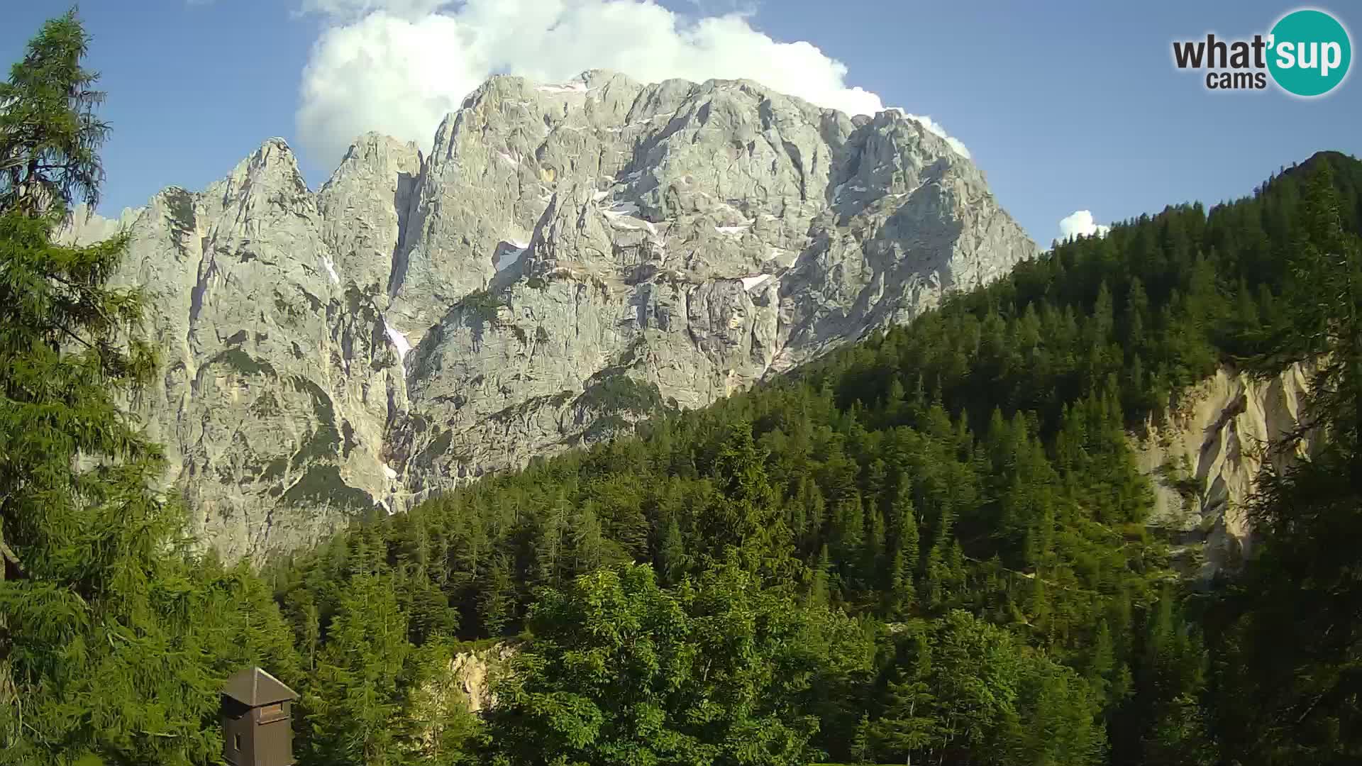 Vršič LIVE Webcam Haus Erjavčeva – Blick auf PRISOJNIK – Slowenien