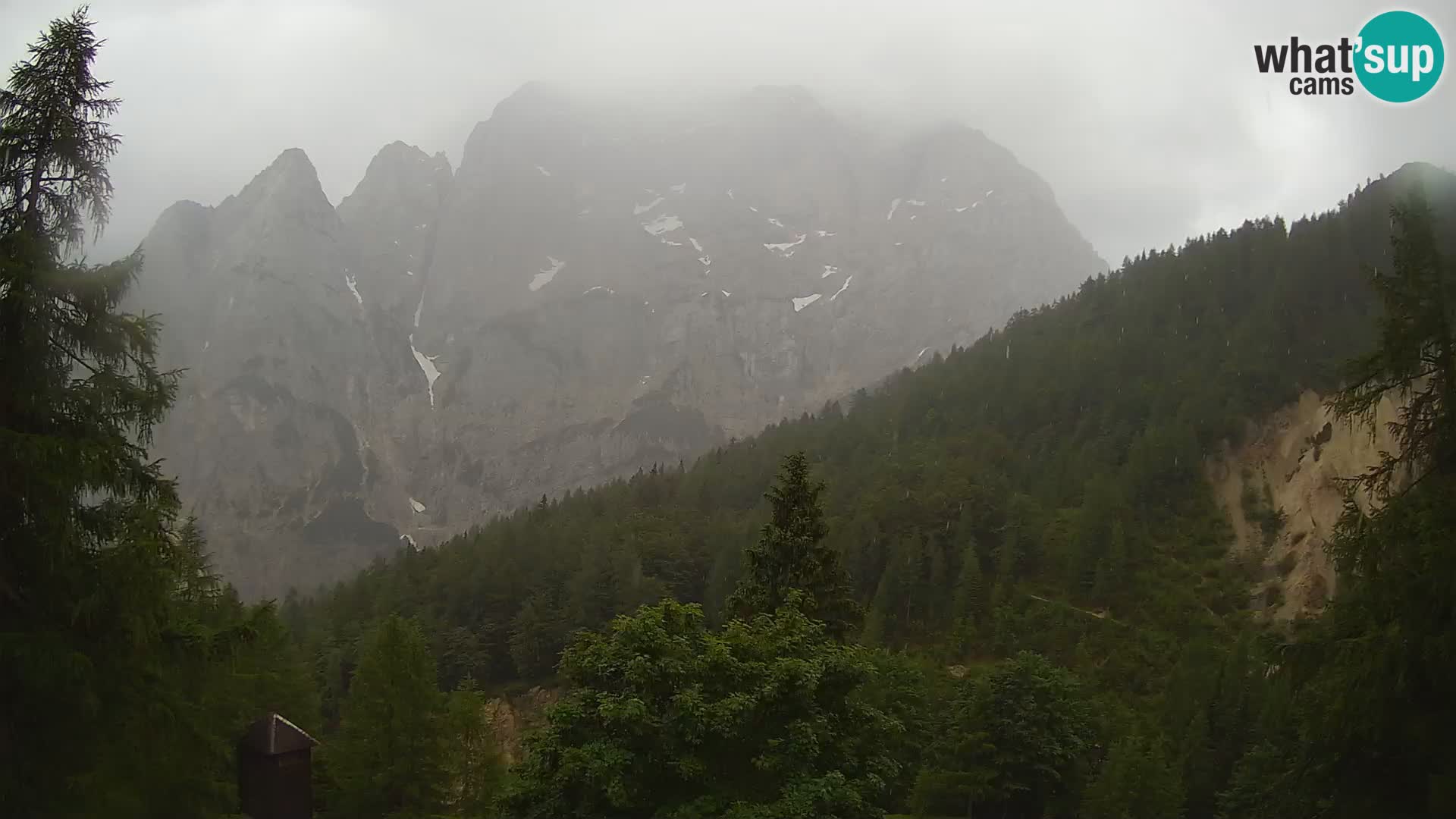 Vršič LIVE Webcam Haus Erjavčeva – Blick auf PRISOJNIK – Slowenien