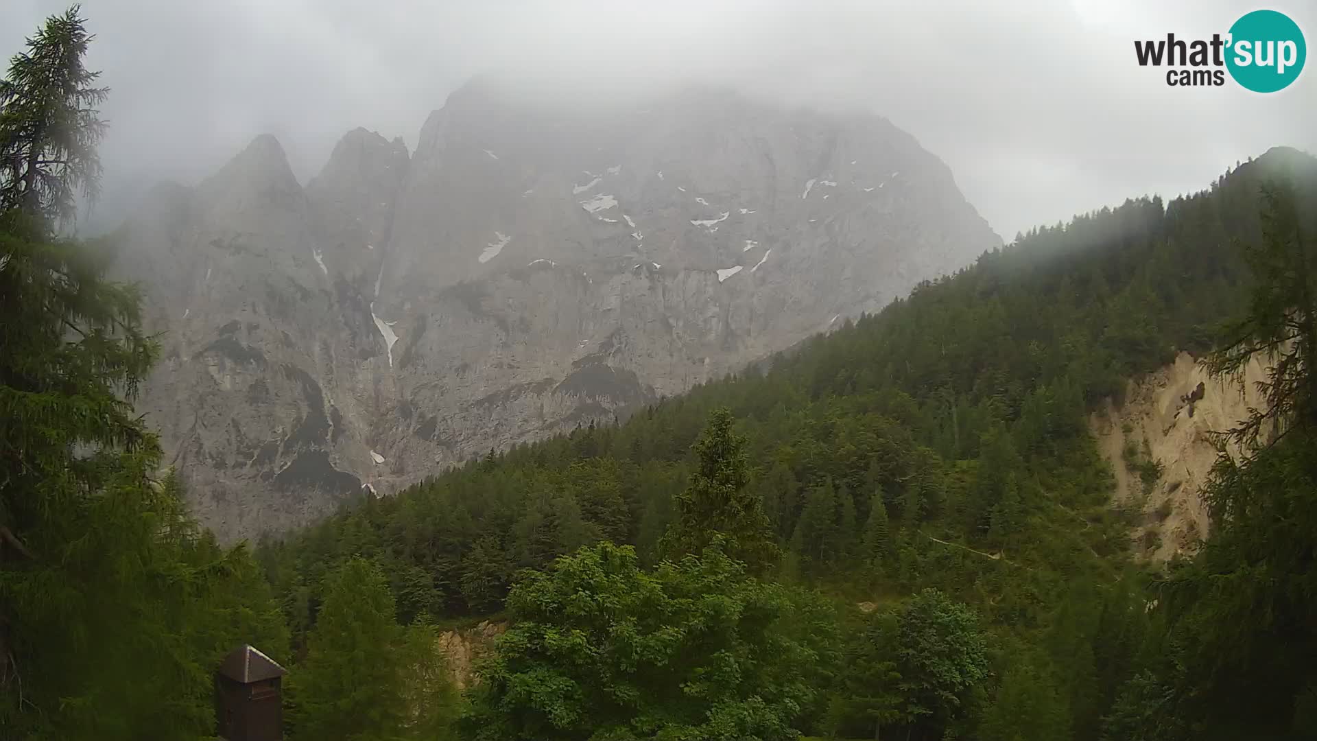 Vršič LIVE Webcam Haus Erjavčeva – Blick auf PRISOJNIK – Slowenien