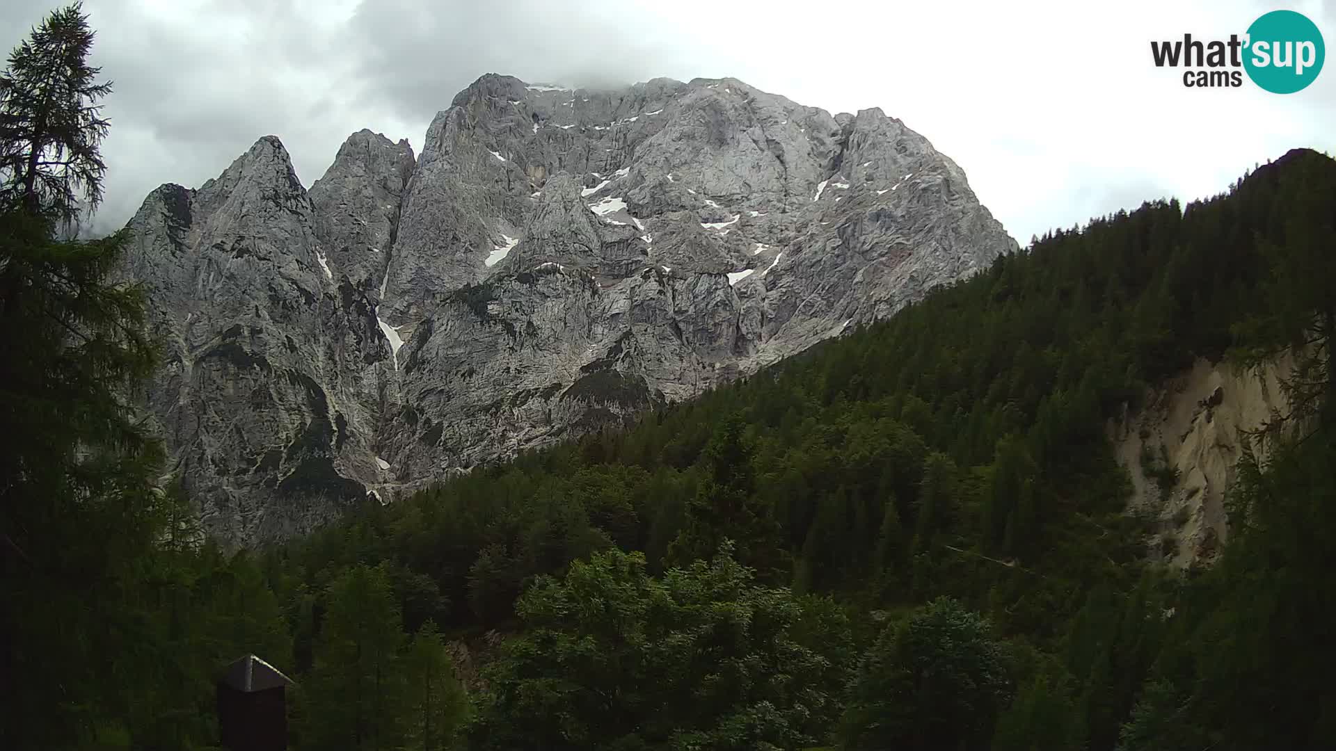Vršič LIVE Webcam Haus Erjavčeva – Blick auf PRISOJNIK – Slowenien