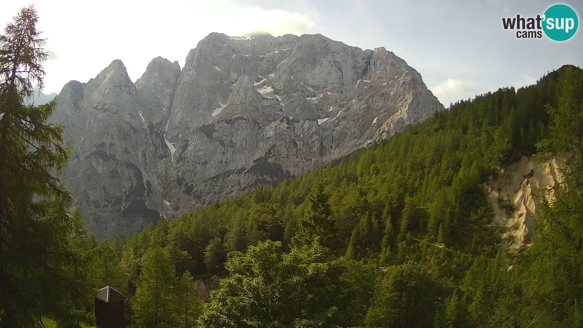 Vršič LIVE Webcam Haus Erjavčeva – Blick auf PRISOJNIK – Slowenien