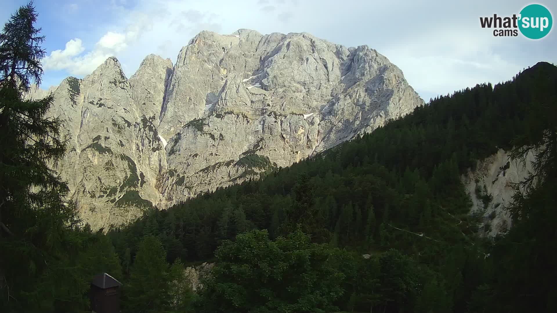 Vršič LIVE webcam Erjavčeva house – view to PRISOJNIK – Slovenia