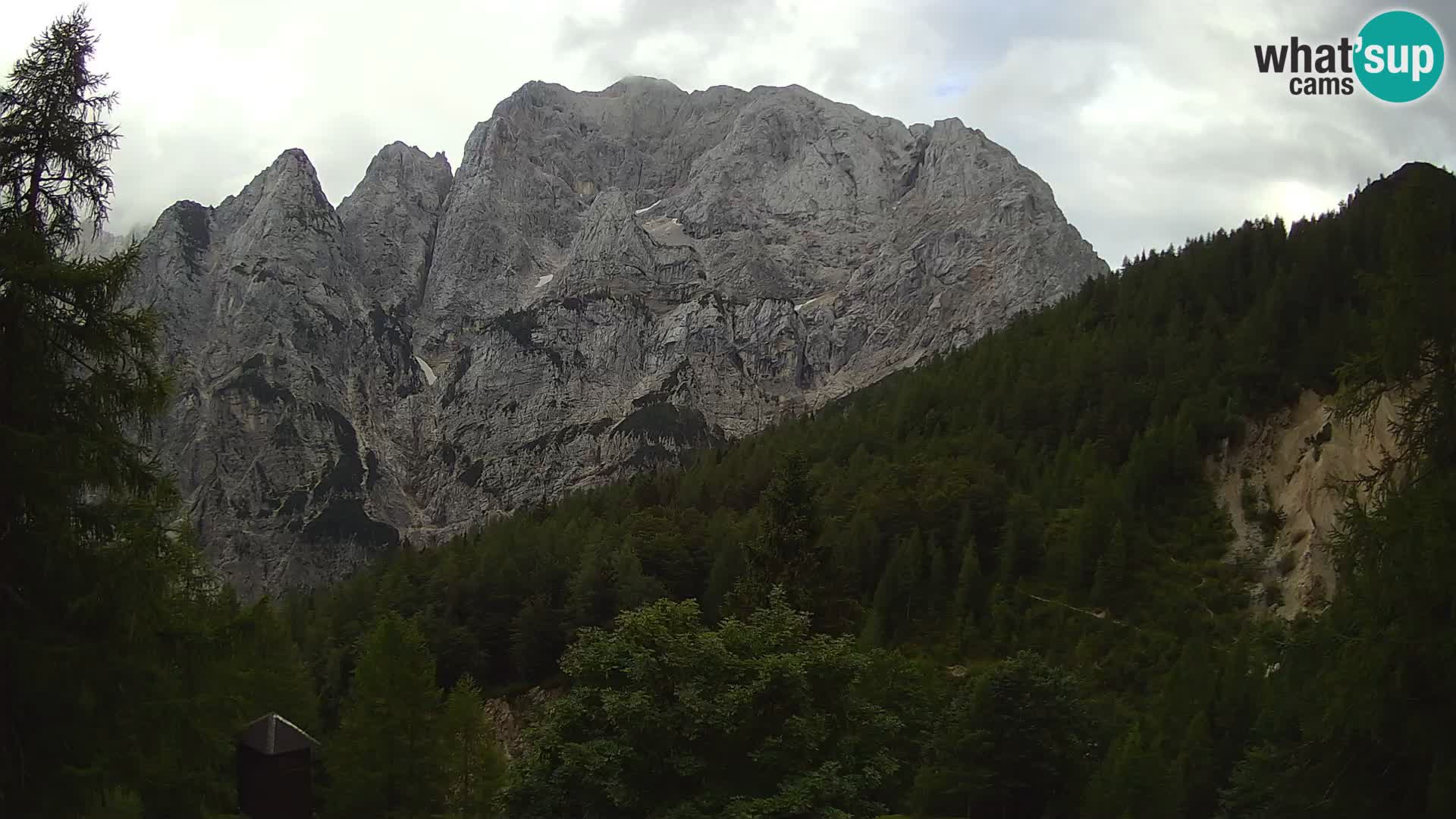 Vršič LIVE Webcam Haus Erjavčeva – Blick auf PRISOJNIK – Slowenien
