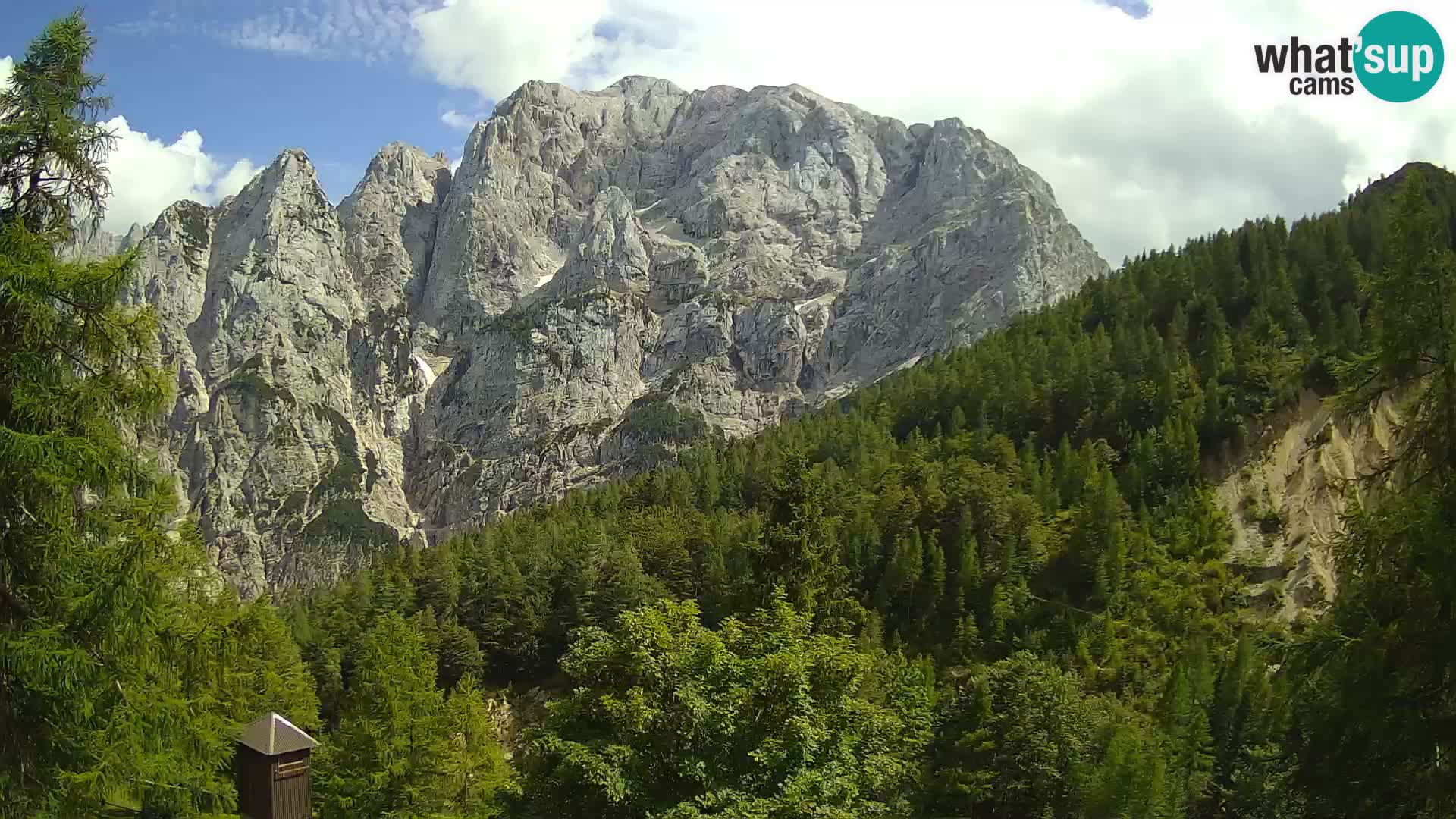 Vršič LIVE Webcam Haus Erjavčeva – Blick auf PRISOJNIK – Slowenien