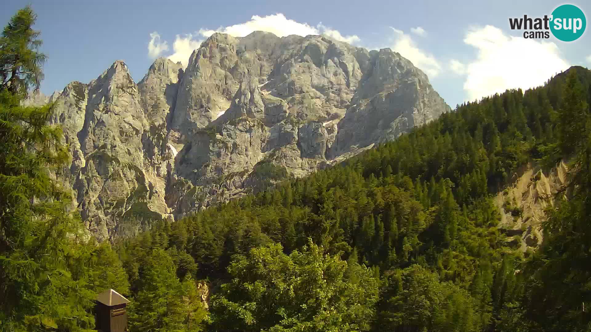 Vršič LIVE Webcam Haus Erjavčeva – Blick auf PRISOJNIK – Slowenien
