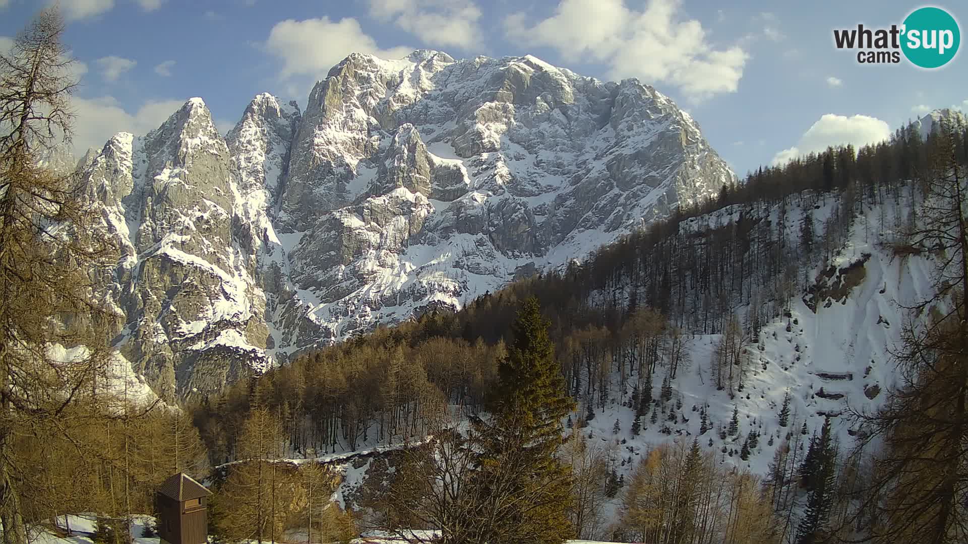 Vršič LIVE webcam Erjavčeva house – view to PRISOJNIK – Slovenia