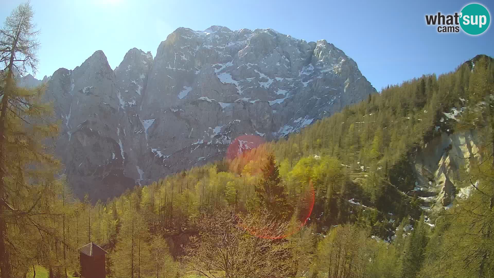 Webcam Vršič LIVE maison Erjavčeva – vue sur PRISOJNIK – Slovénie