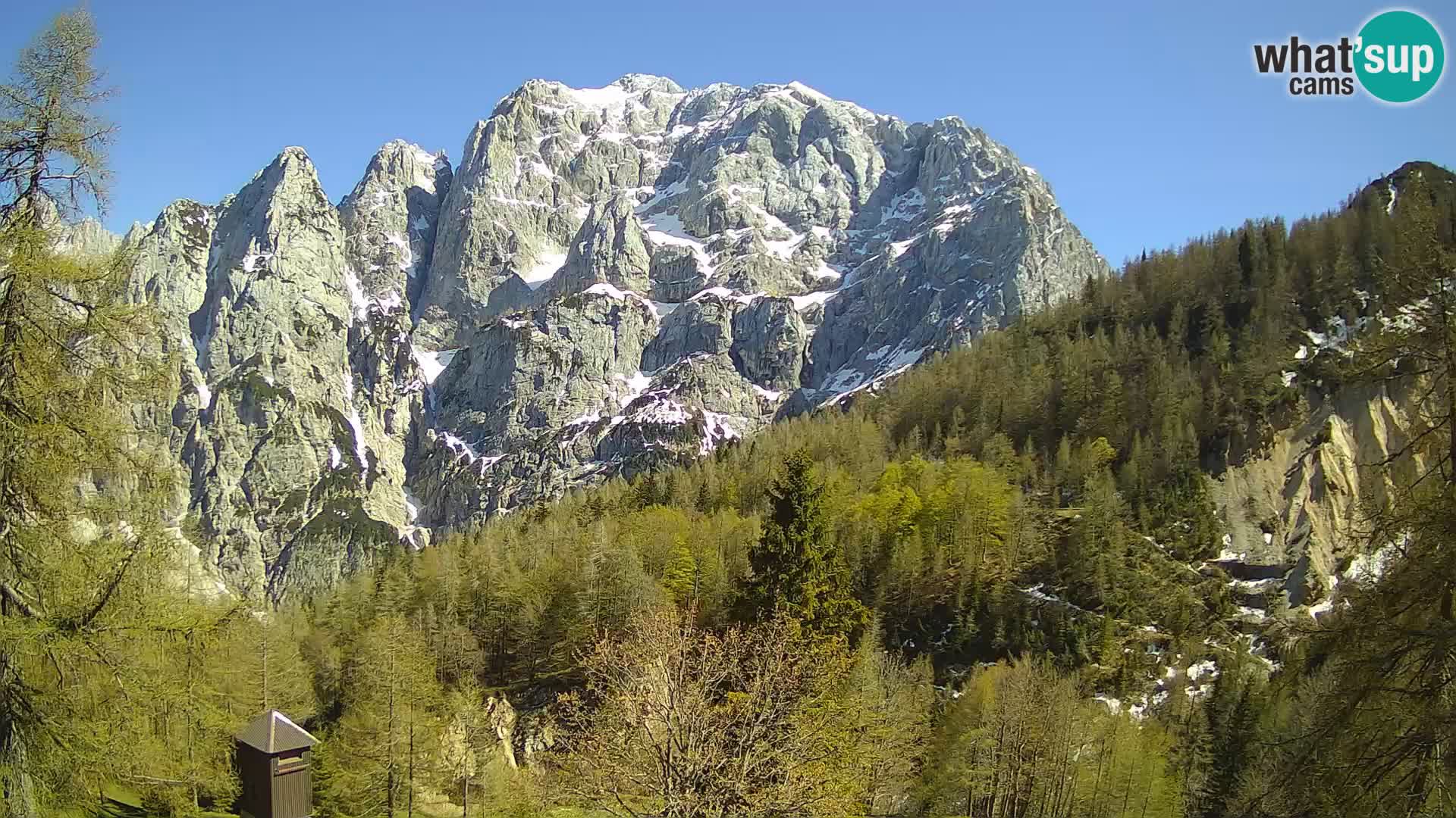 Vršič web kamera Erjavčeva kuća – view to PRISOJNIK – Slovenija