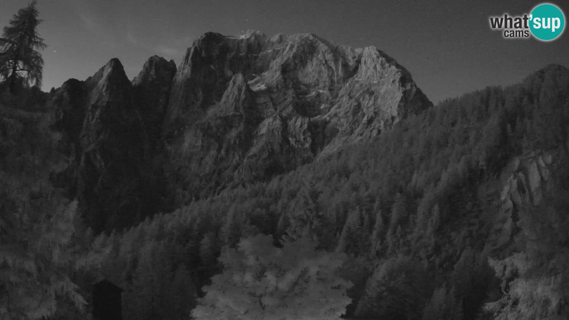 Vršič LIVE webcam Erjavčeva house – view to PRISOJNIK – Slovenia