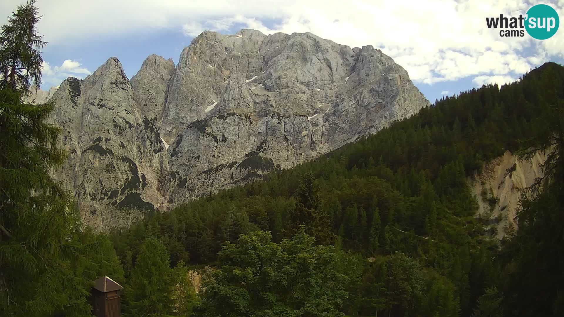 Vršič LIVE Webcam Haus Erjavčeva – Blick auf PRISOJNIK – Slowenien