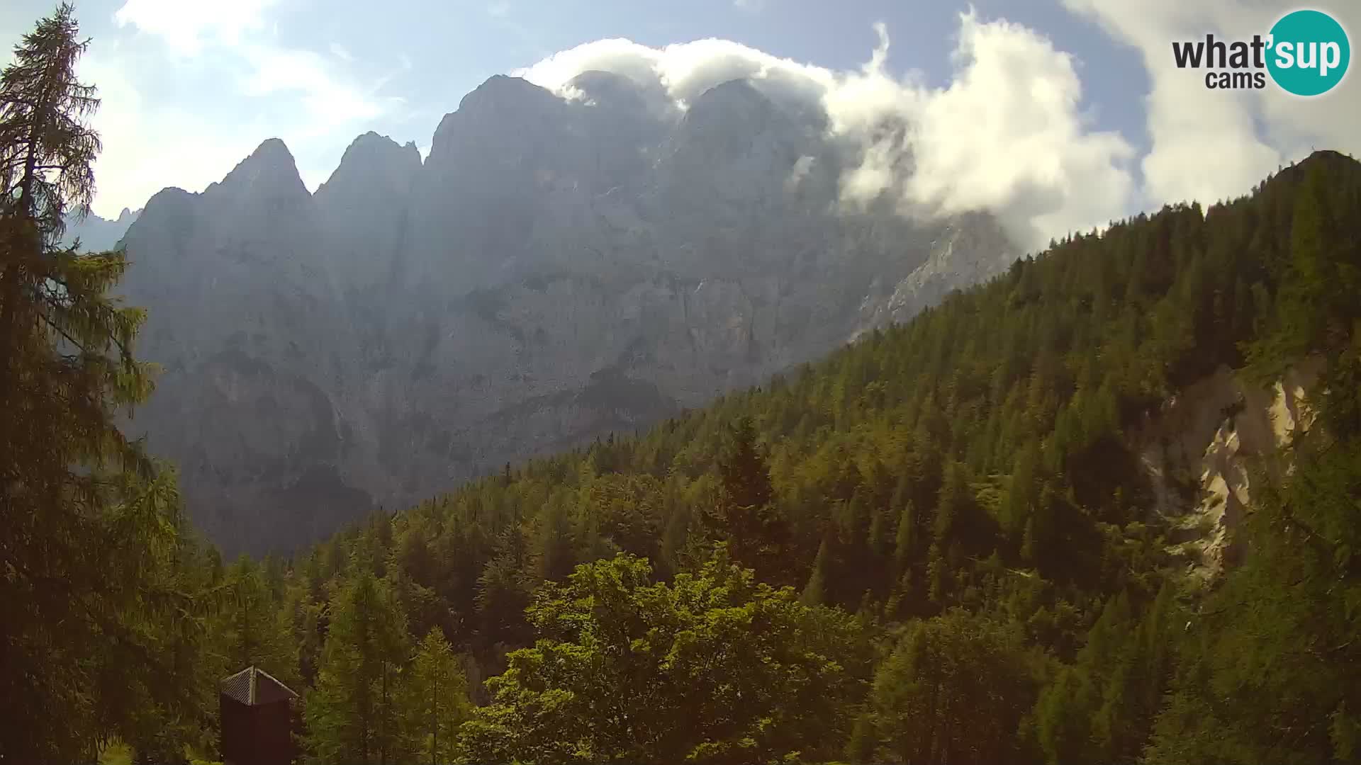 Vršič LIVE webcam Erjavčeva house – view to PRISOJNIK – Slovenia