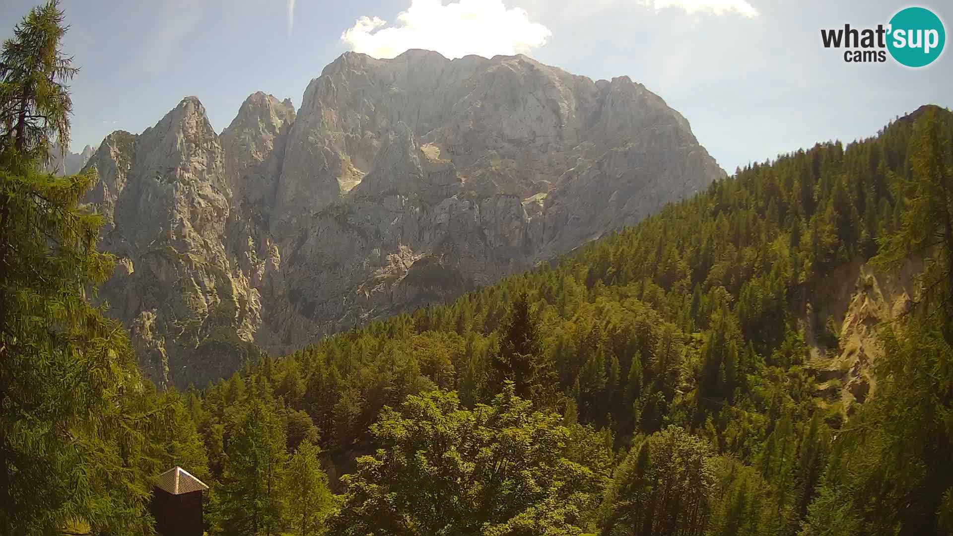 Vršič LIVE Webcam Haus Erjavčeva – Blick auf PRISOJNIK – Slowenien