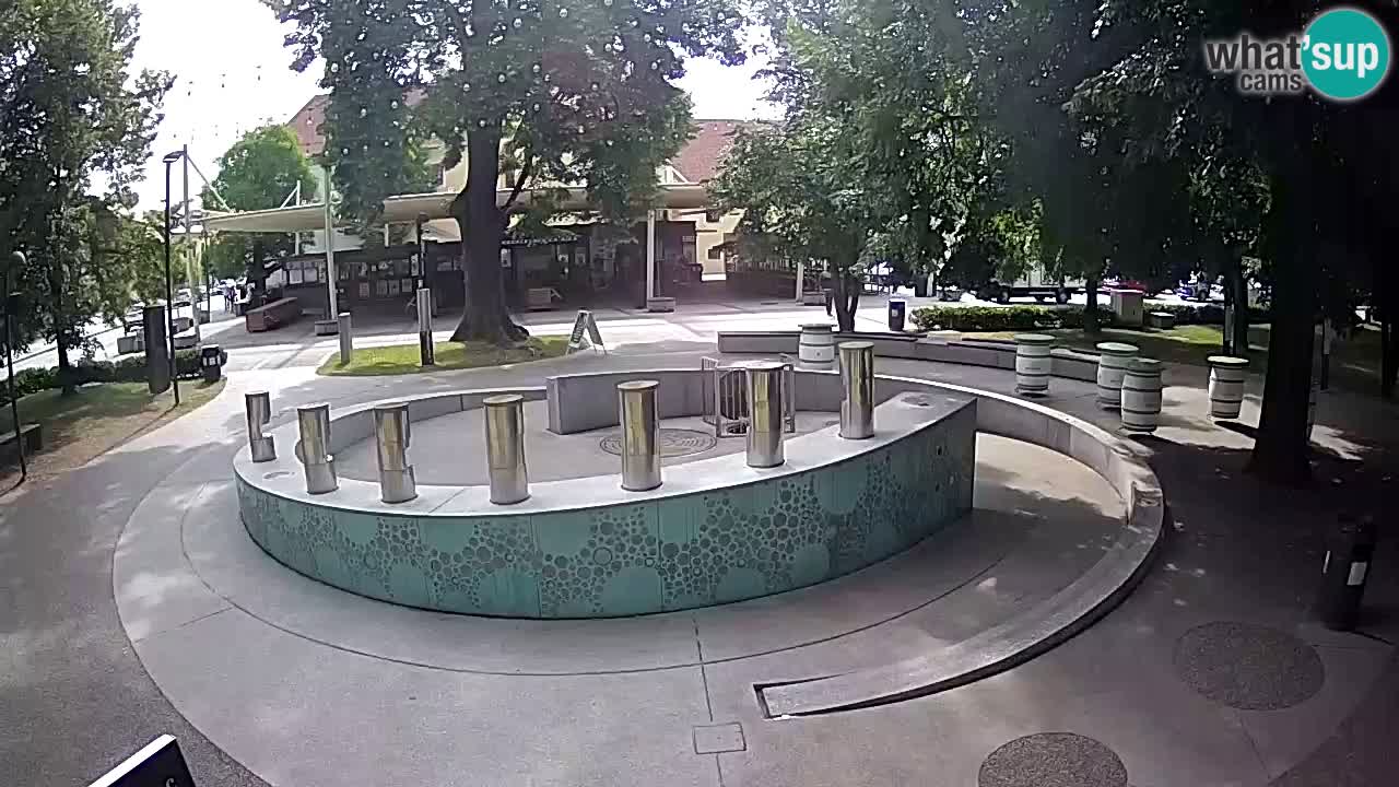 LIVEcam Beer fountain – Green Gold – Žalec – Slovenia