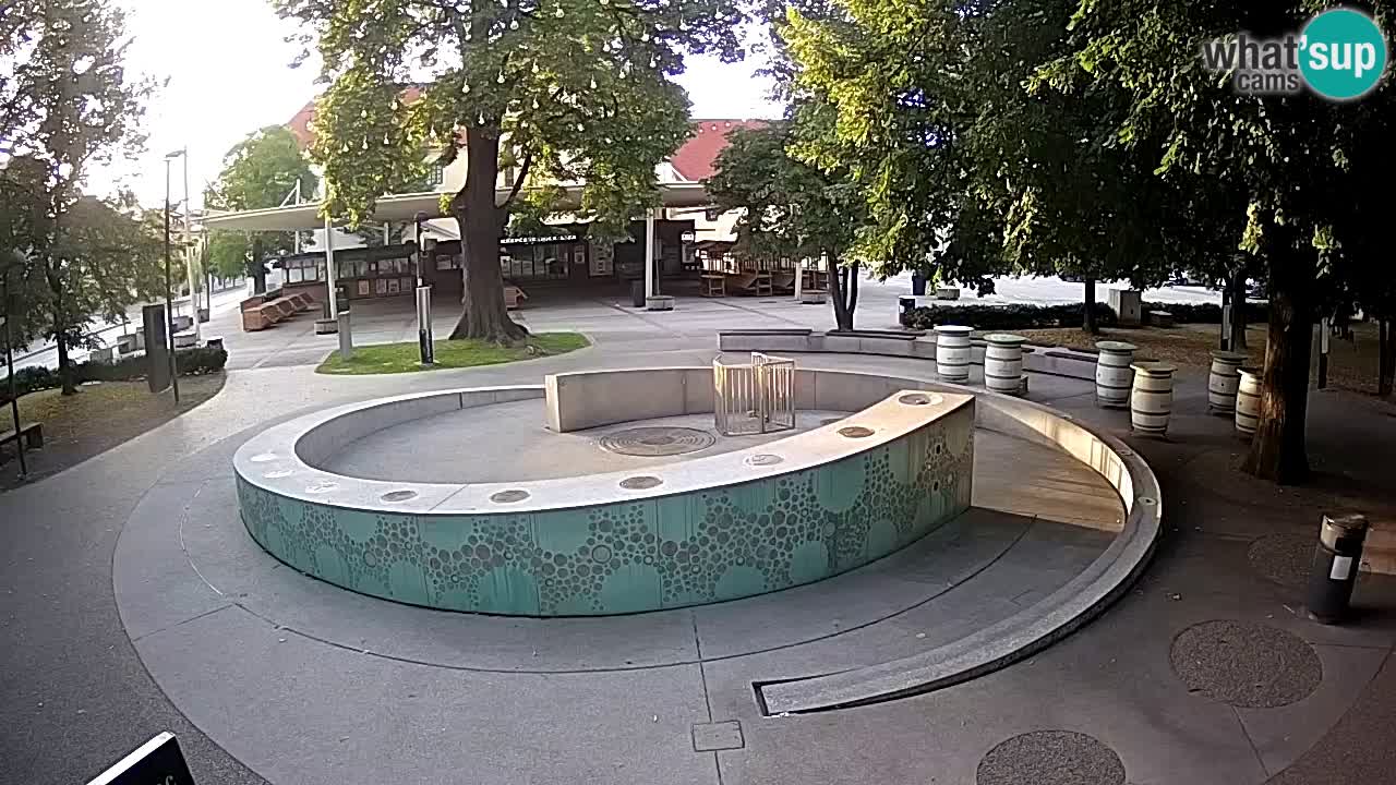 LIVEcam Beer fountain – Green Gold – Žalec – Slovenia
