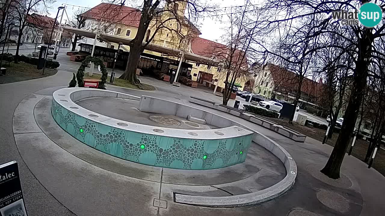 Bier-Springbrunnen Webcam Žalec – Grünen Goldes