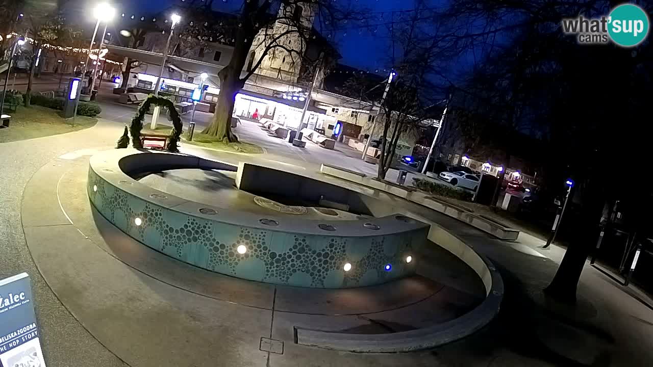 Bier-Springbrunnen Webcam Žalec – Grünen Goldes